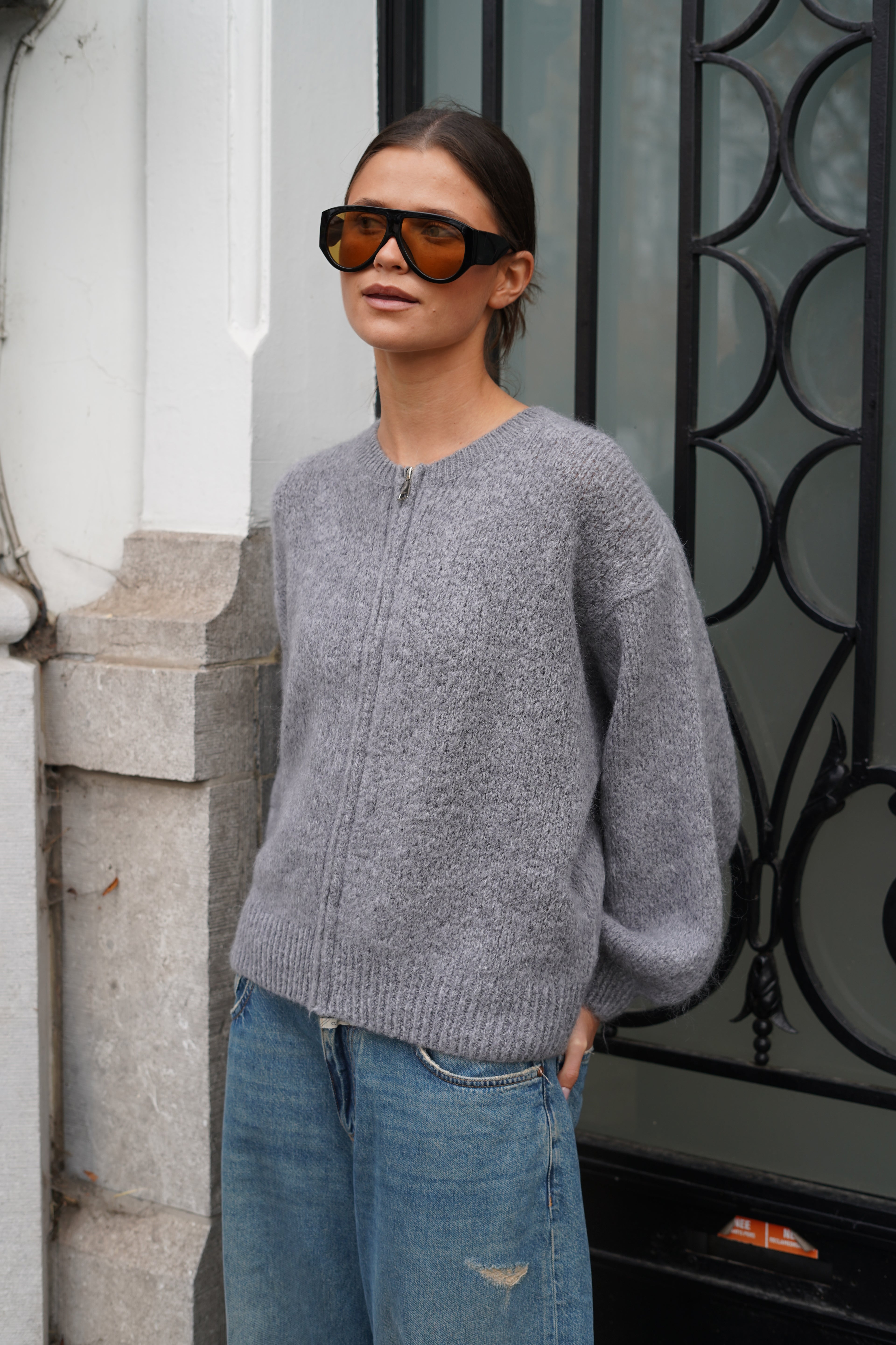 Odette Bomber Grey