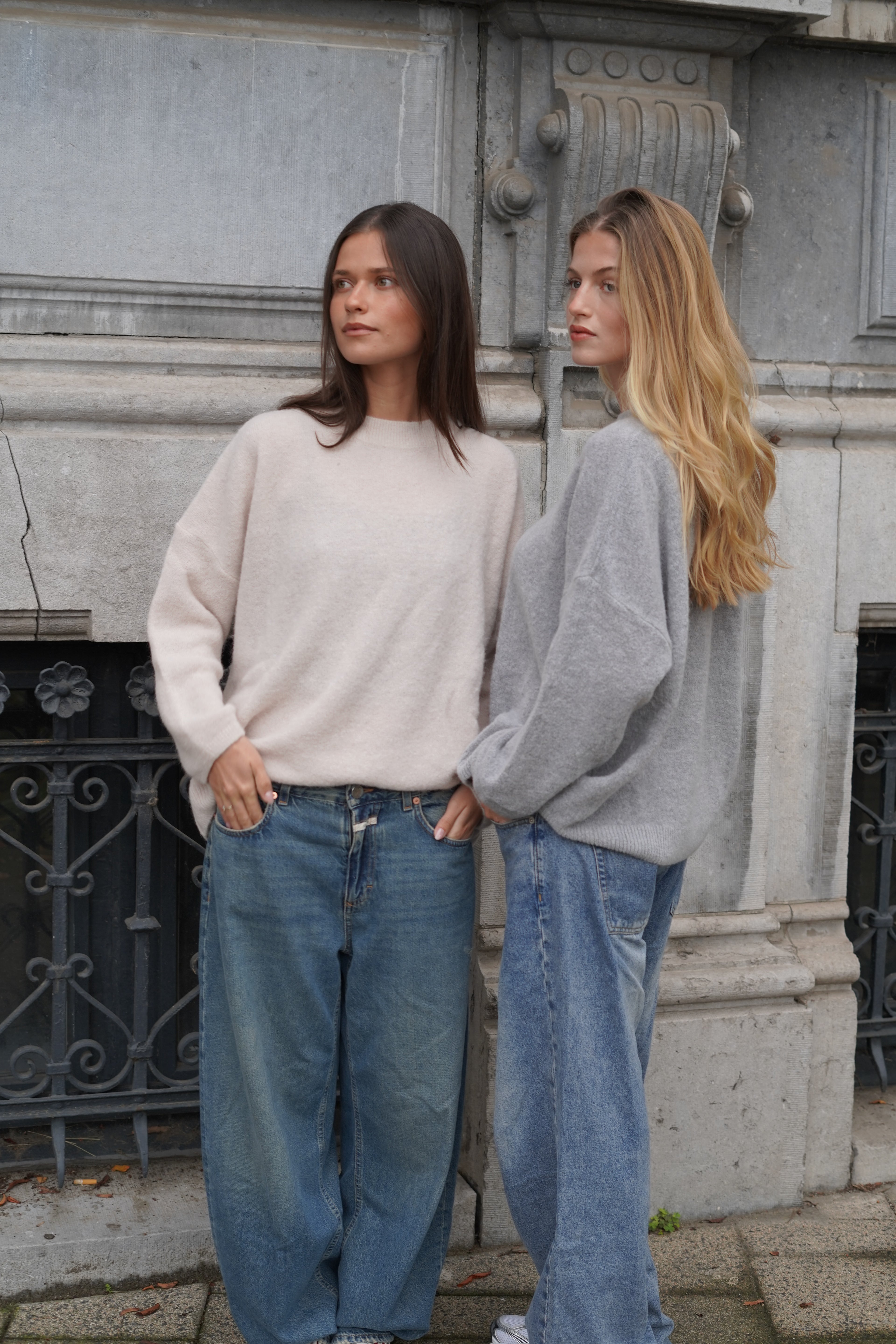 Caro Crew Neck Pullover Grey