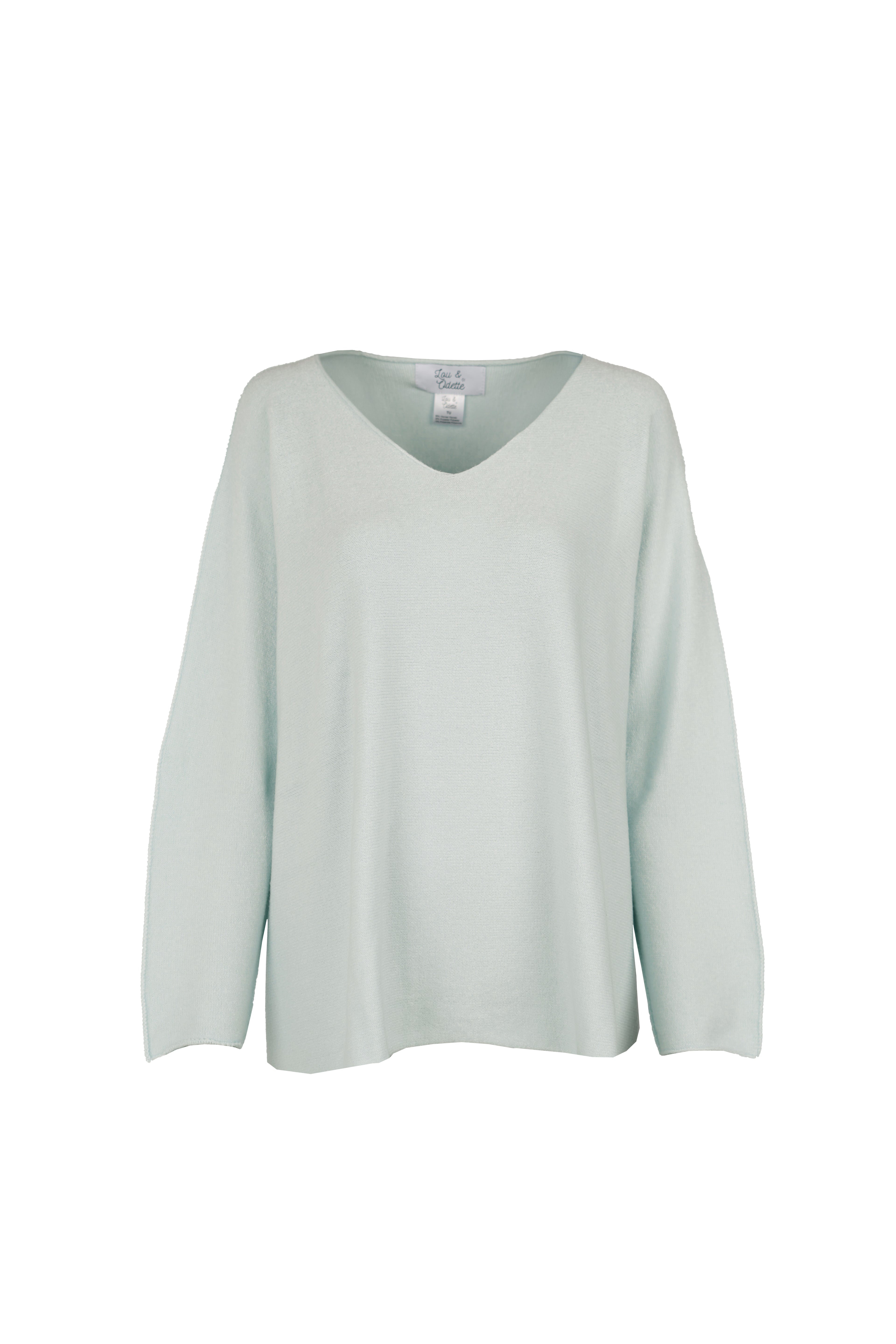 Laura V-Neck Pull Soft Mint