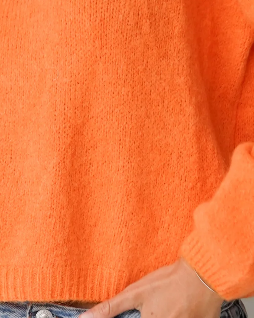 Sue Pullover Crew Neck Orange-zoom-6
