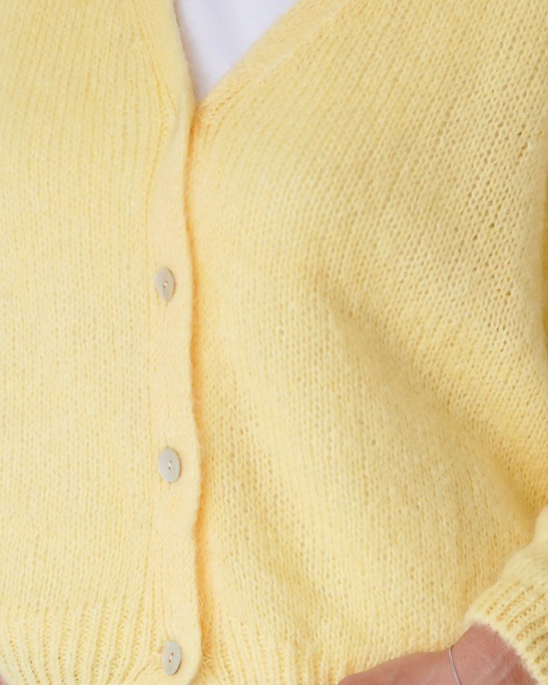 Vivian Cardigan V-Neck Yellow-zoom-