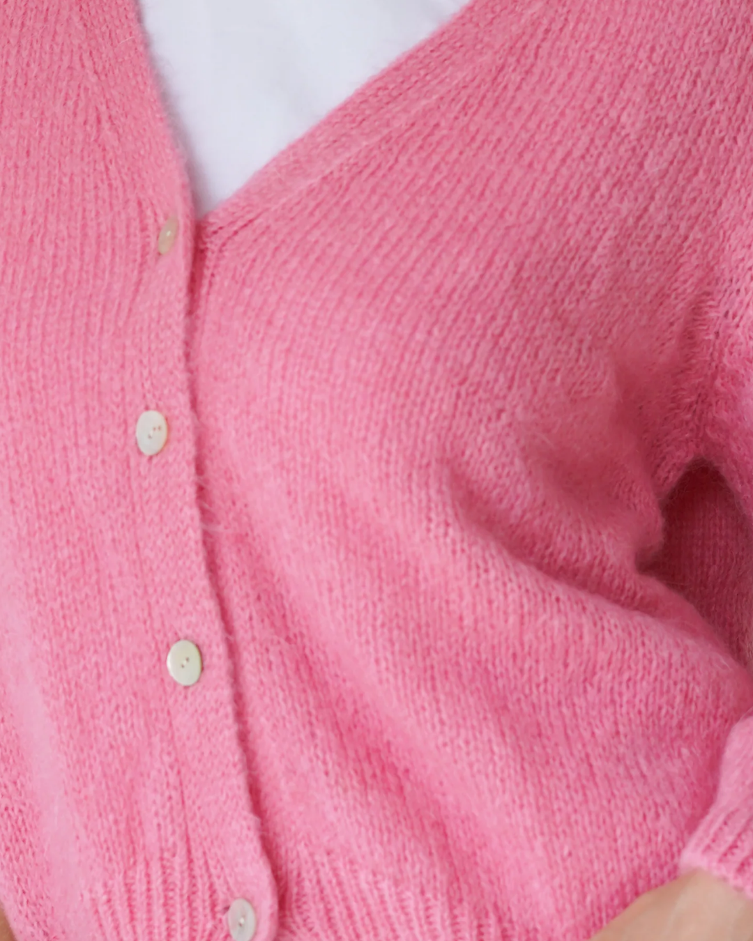 Vivian Cardigan V-Neck Candy Pink-zoom-5