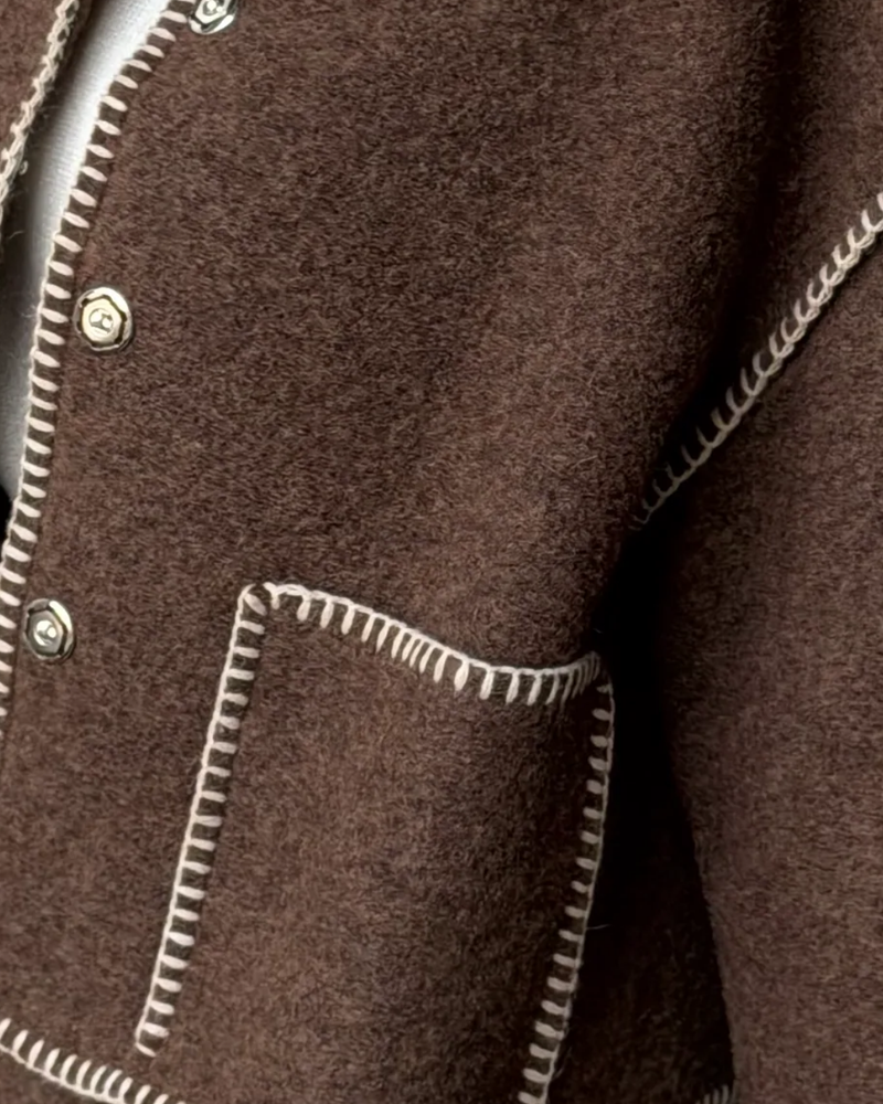 Julie Jacket Collar Brown-zoom-