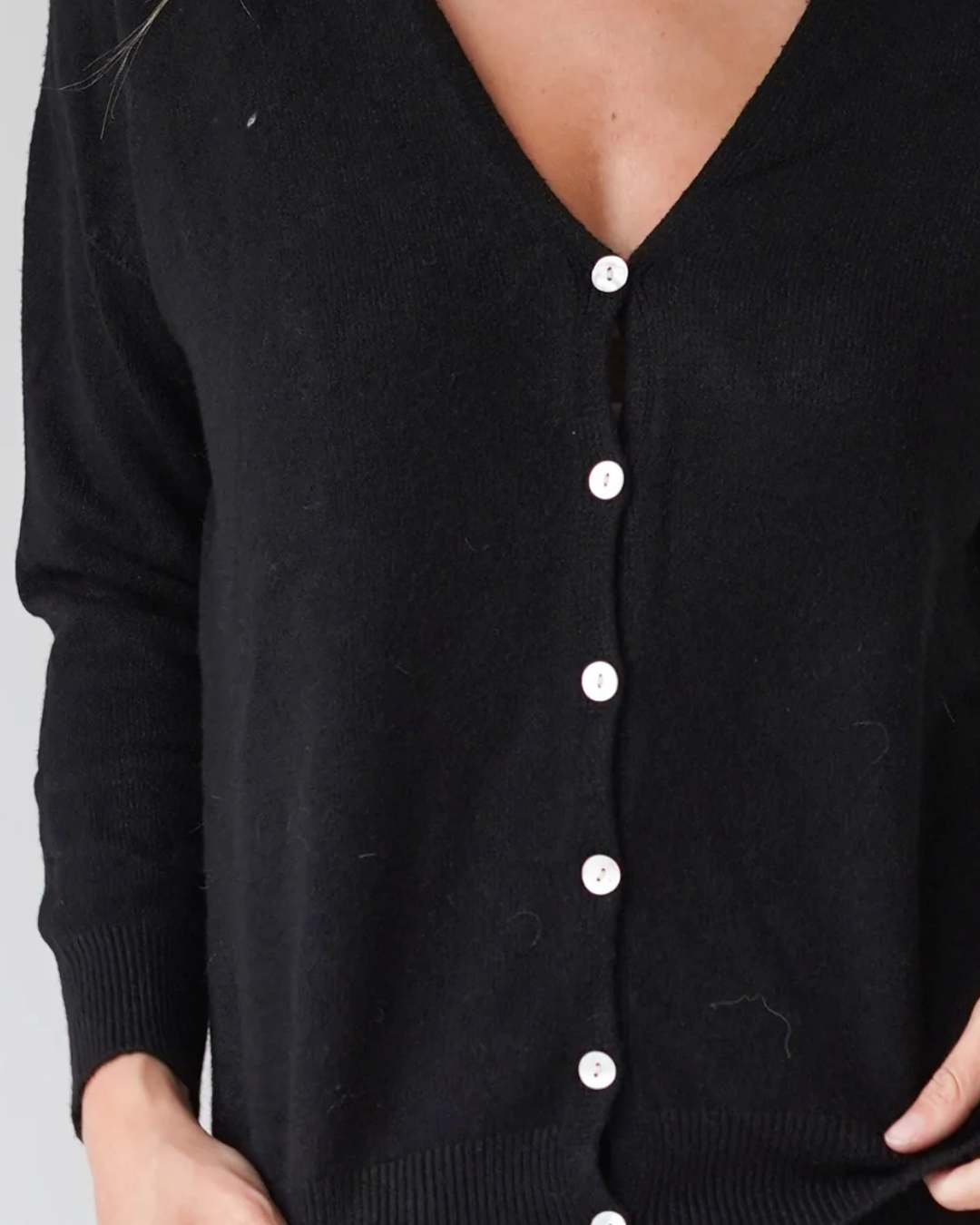 Jessica Cardigans With Buttons Black-zoom-6