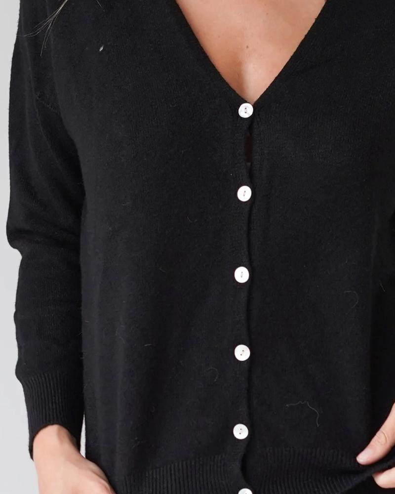 Jessica Cardigans With Buttons Black-zoom-