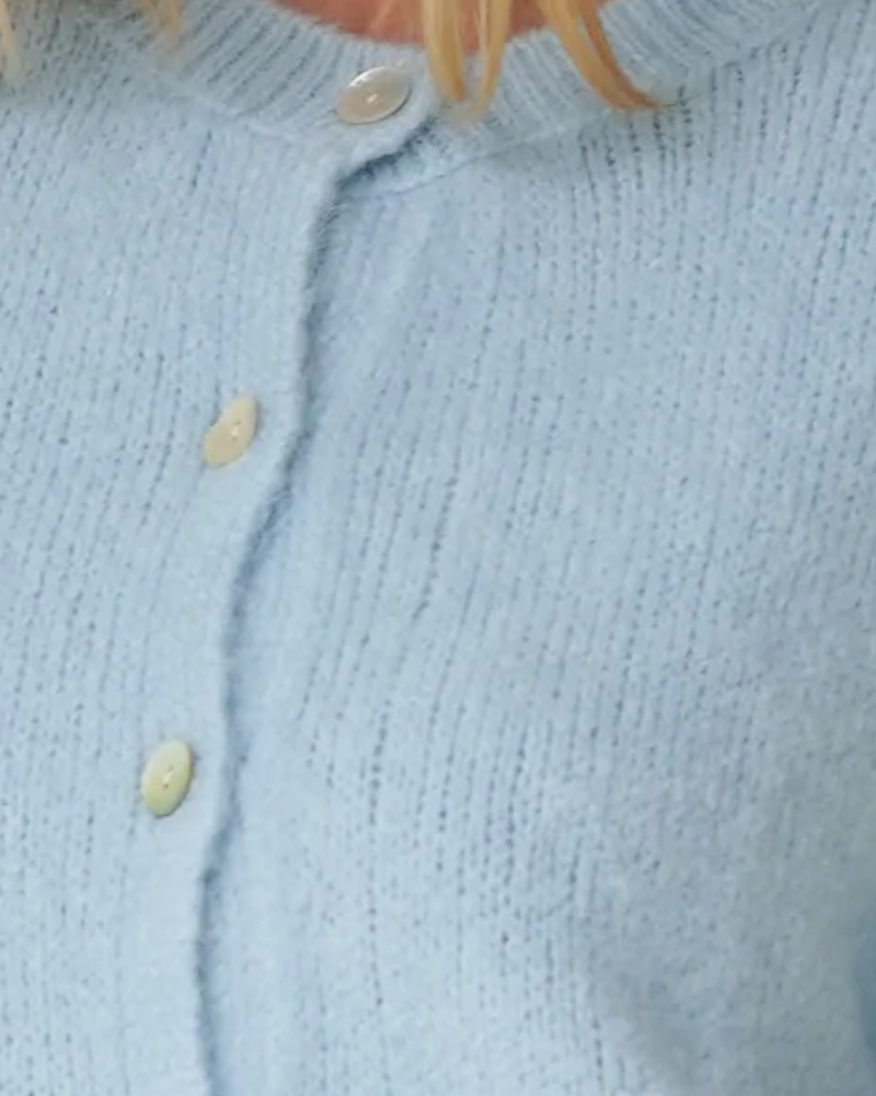 Beatrice Cardigan With Buttons Pastel Blue-zoom-