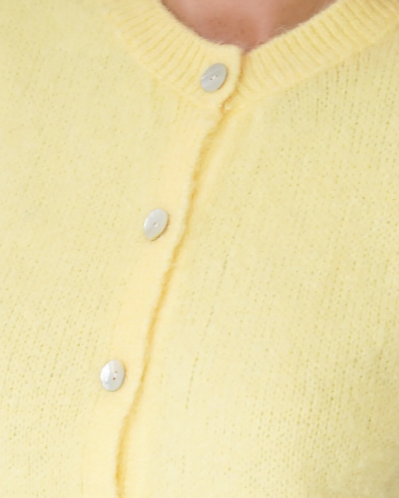 Bea Cardigan Sleeveless Yellow-zoom-