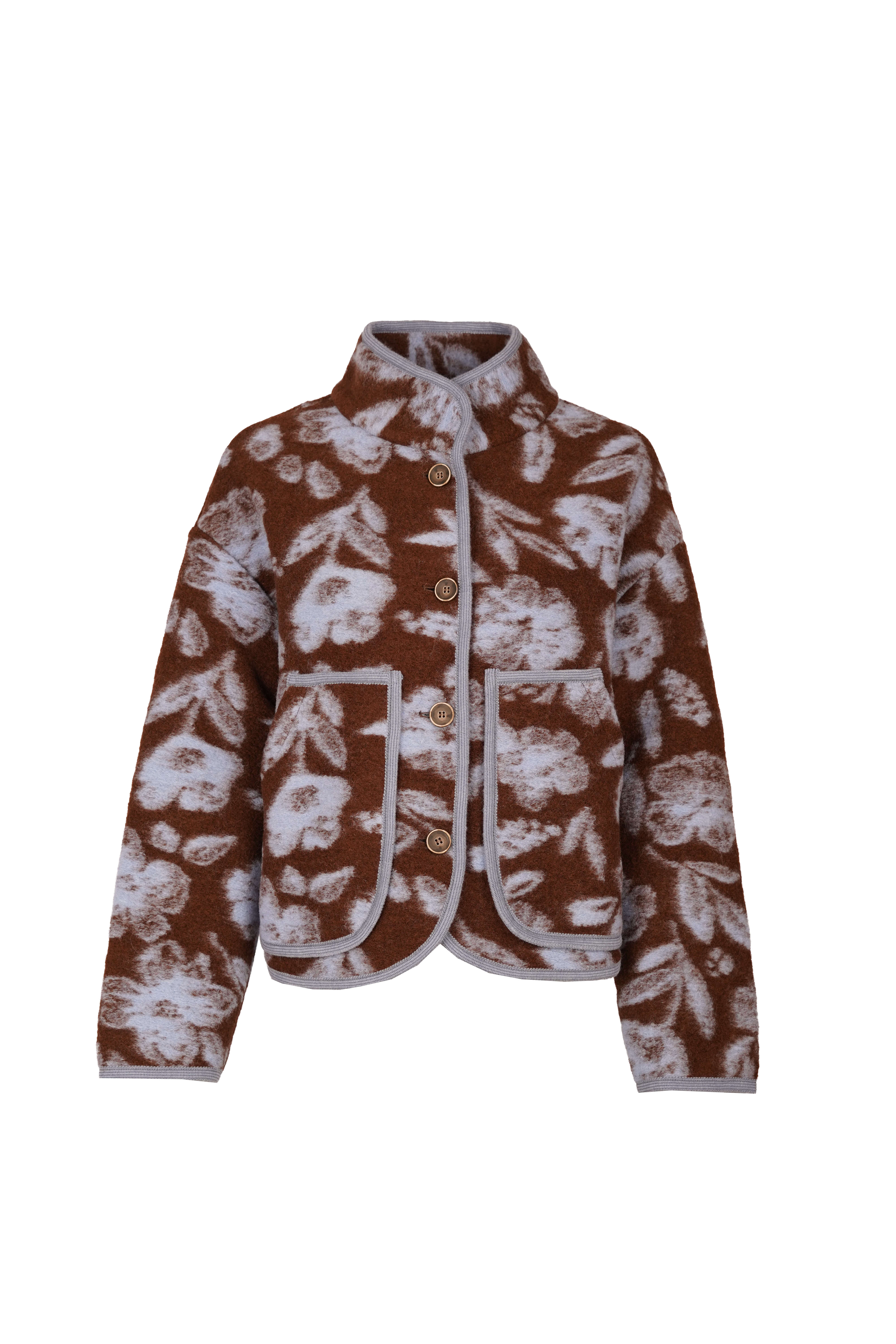 Audrey Jacket Chocolate / Pastel Blue-zoom-6