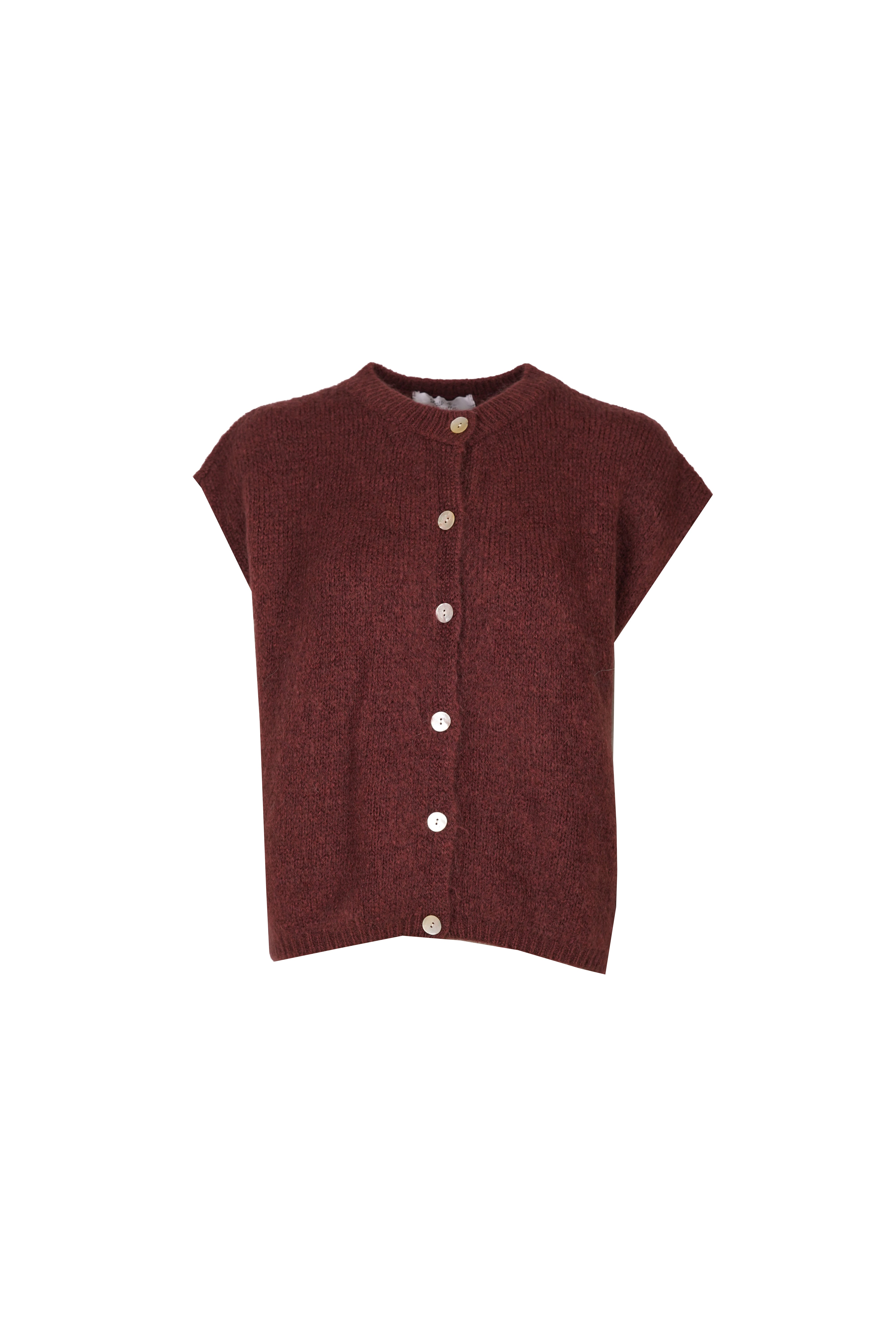 Bea Cardigan Sleeveless Chocolate-zoom-7