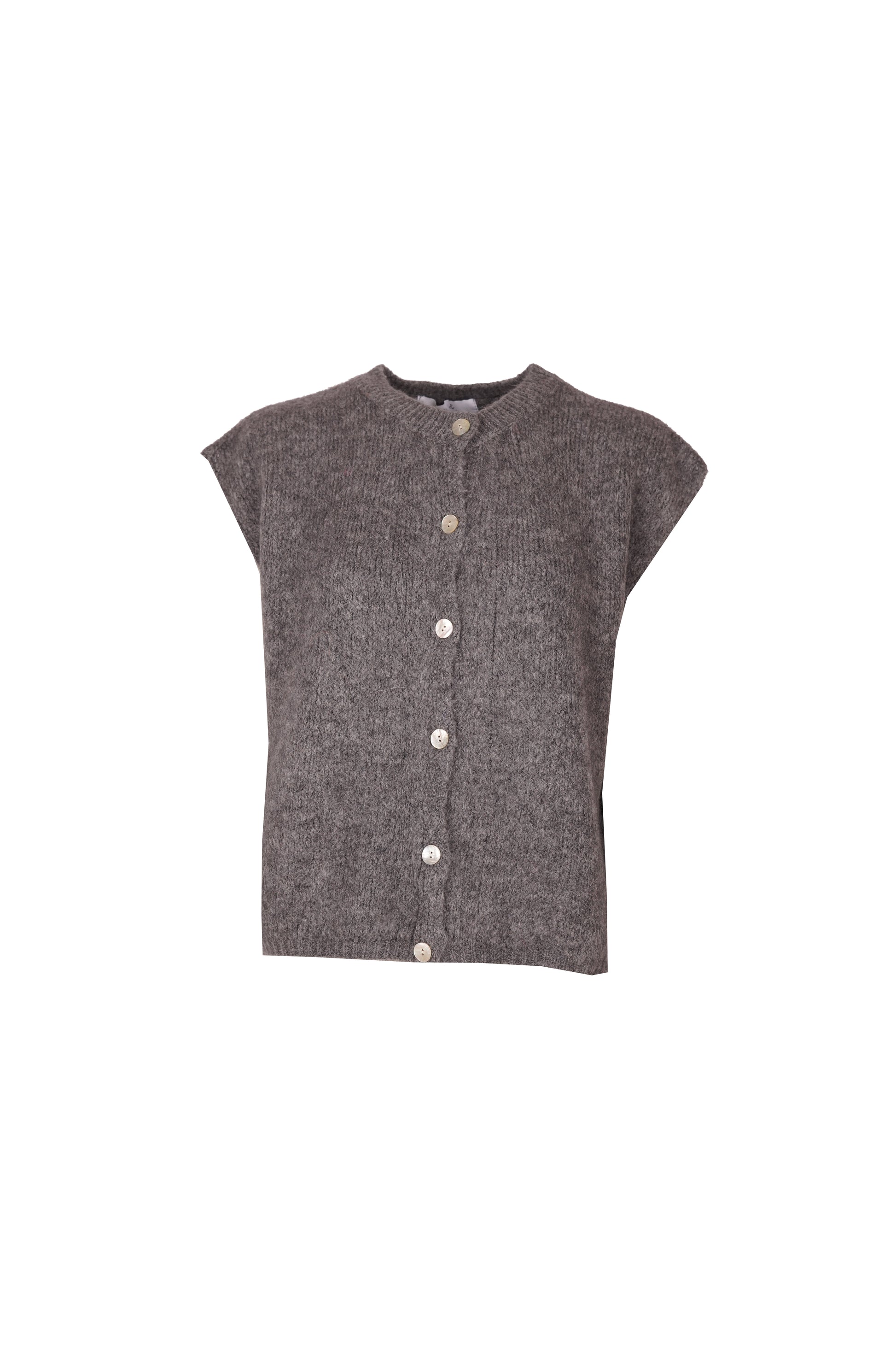 Bea Cardigan Sleeveless Grey-8