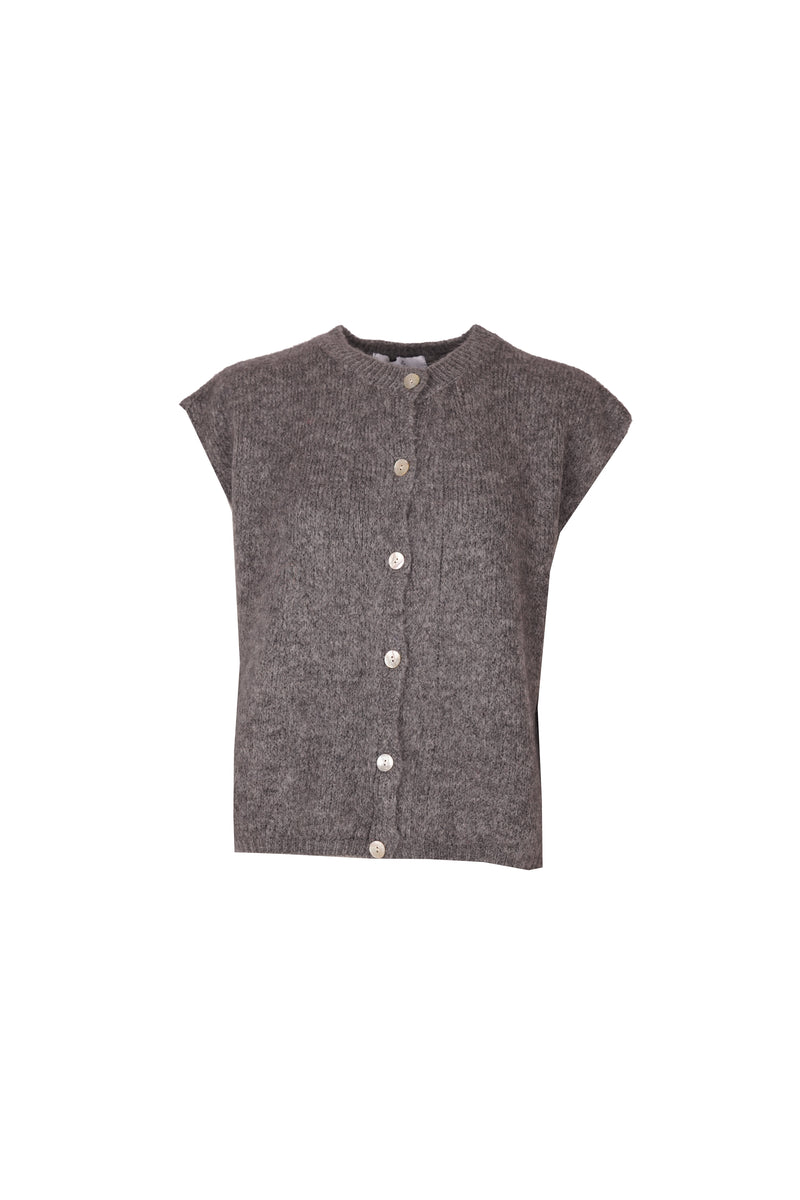 Bea Cardigan Sleeveless Grey-zoom-