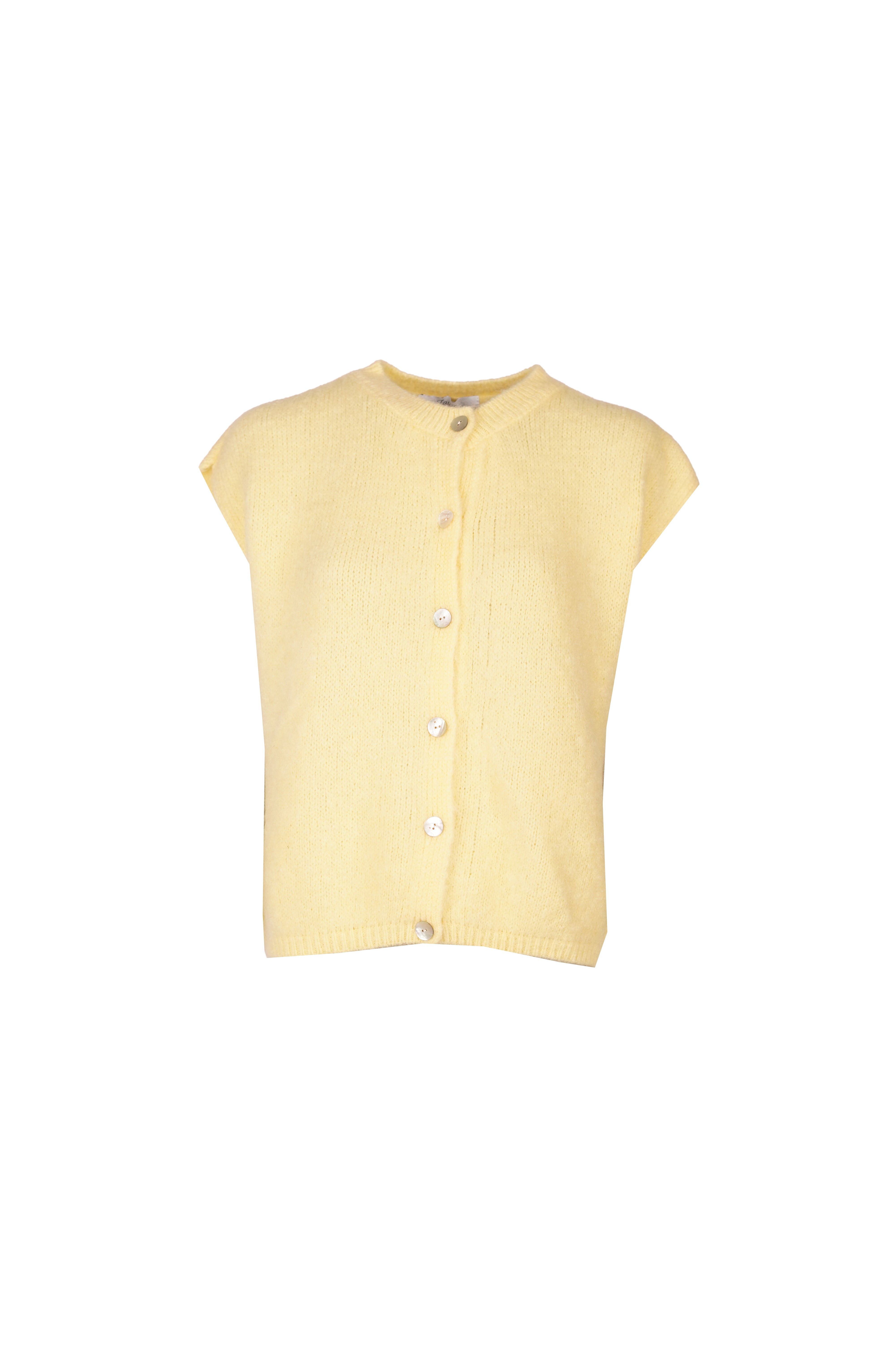 Bea Cardigan Sleeveless Yellow-zoom-7