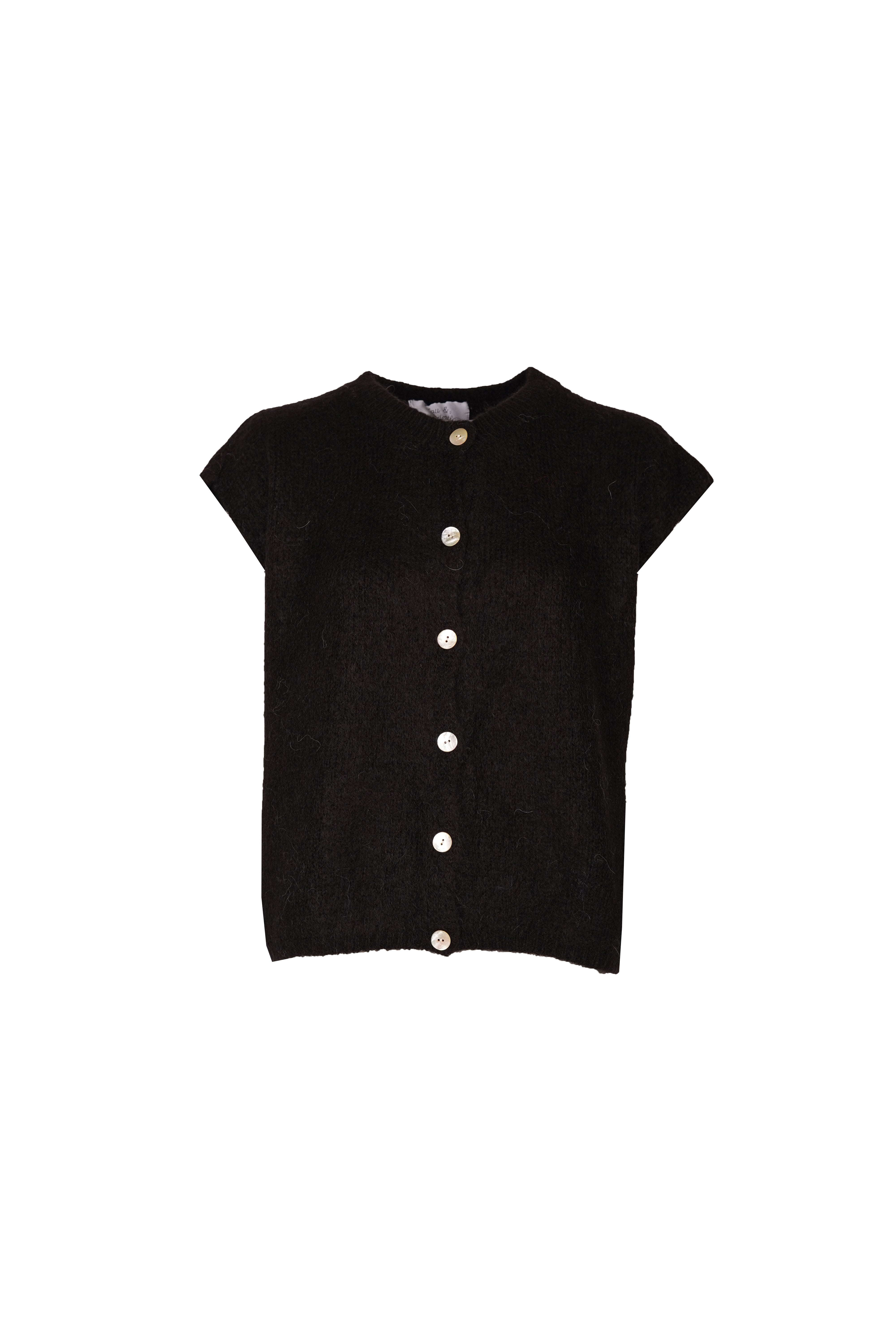 Bea Cardigan Sleeveless Black-zoom-7
