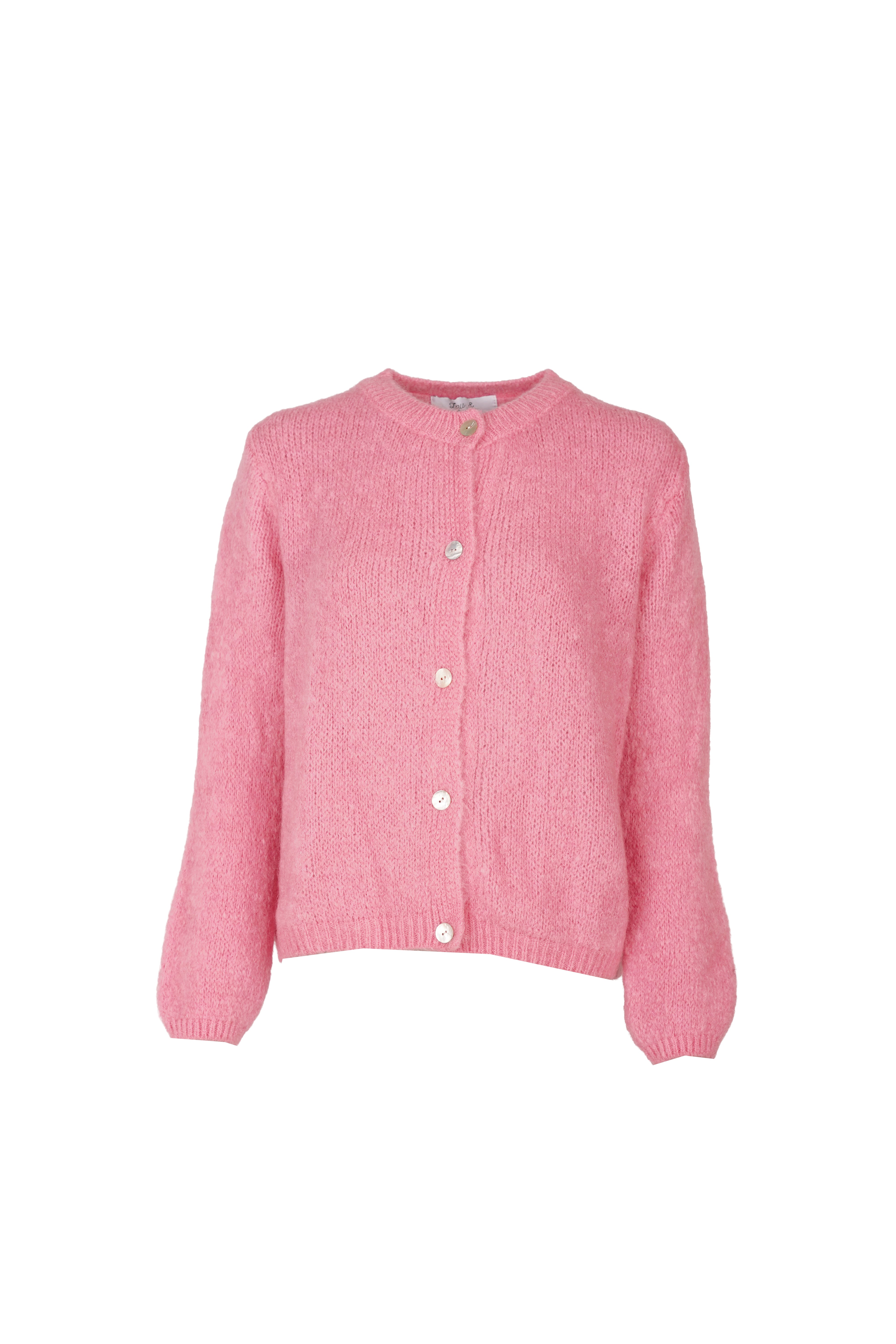 Beatrice Cardigan With Buttons Candy Pink-zoom-7