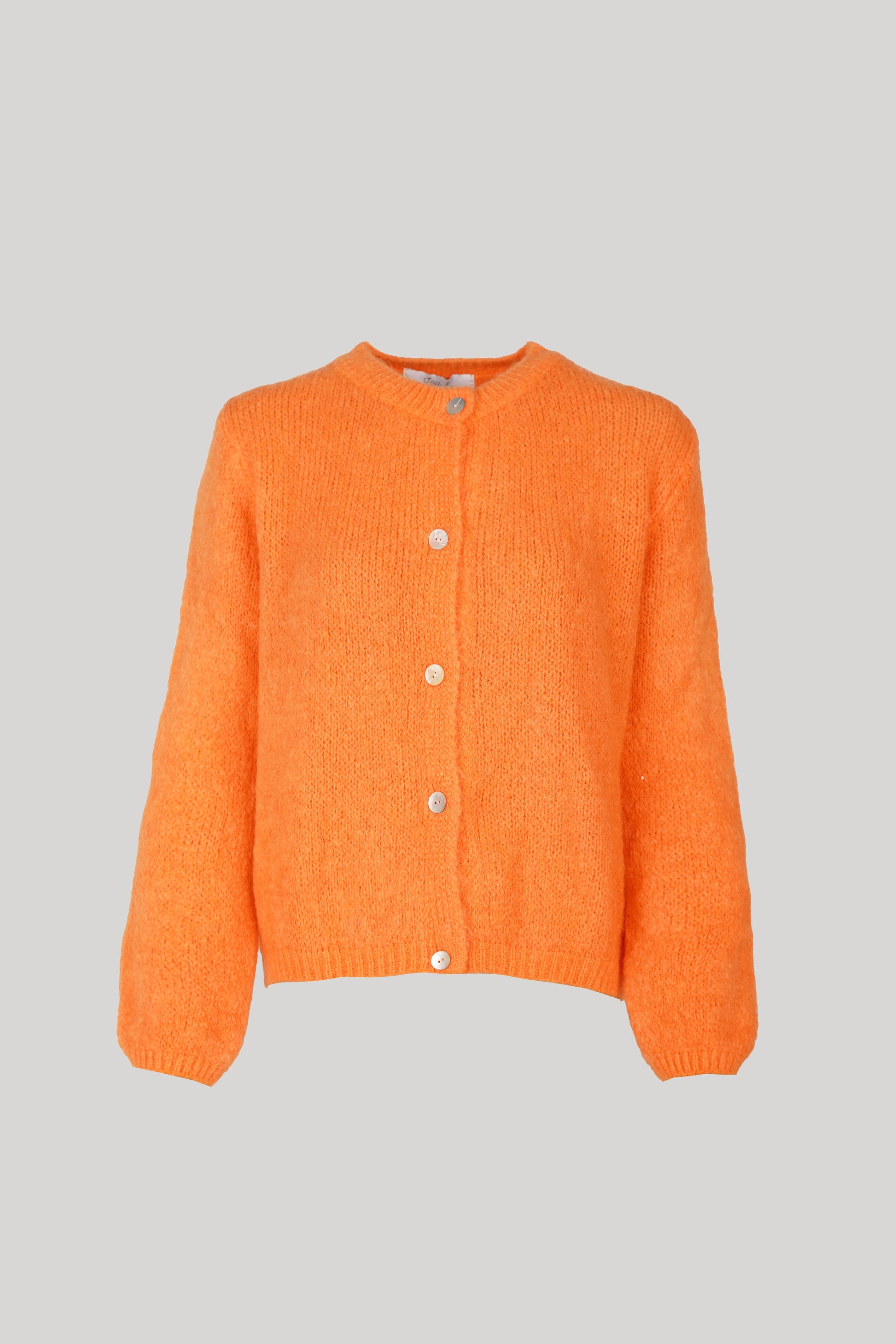 Beatrice Cardigan With Buttons Orange-1