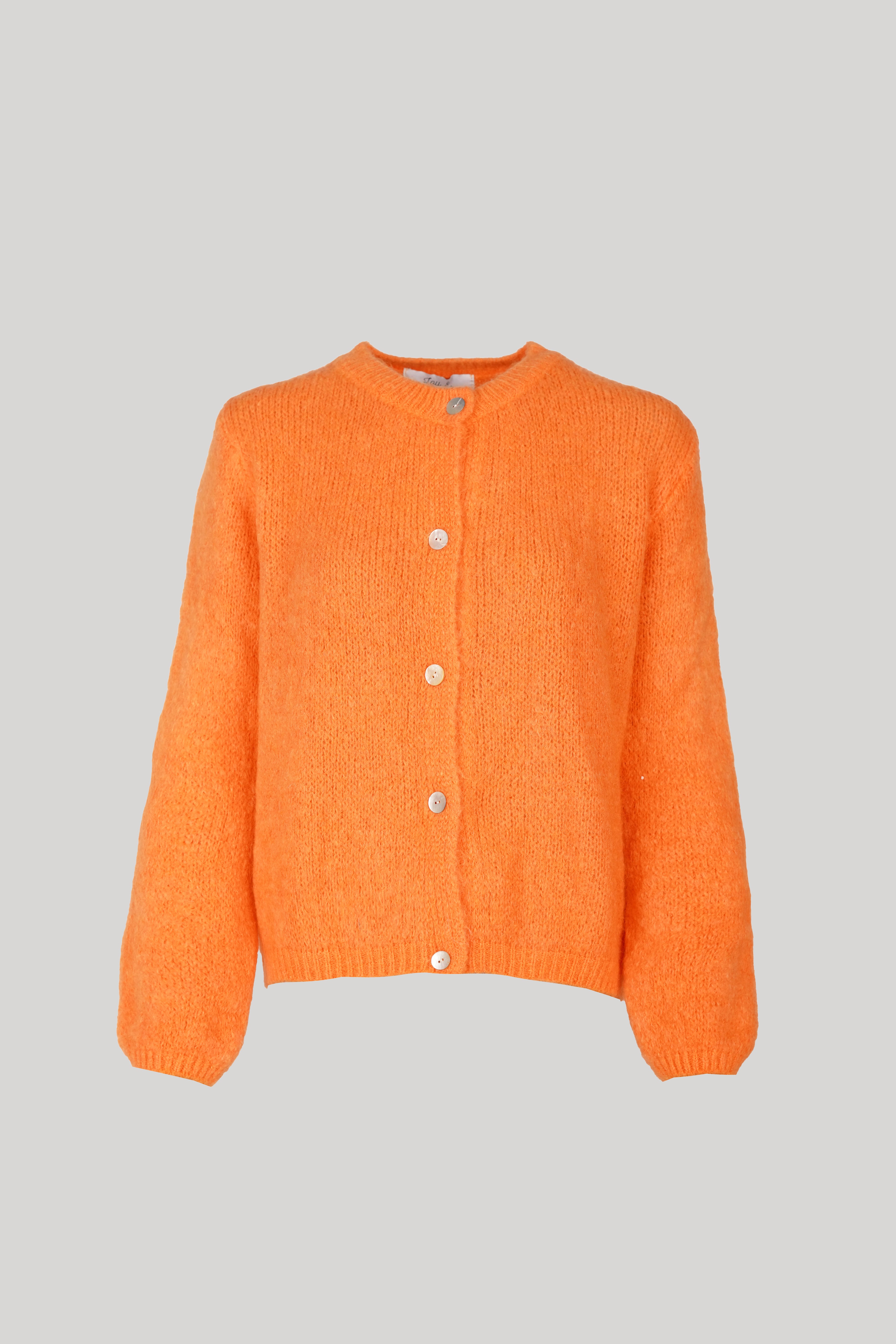 Beatrice Cardigan With Buttons Orange-zoom-1