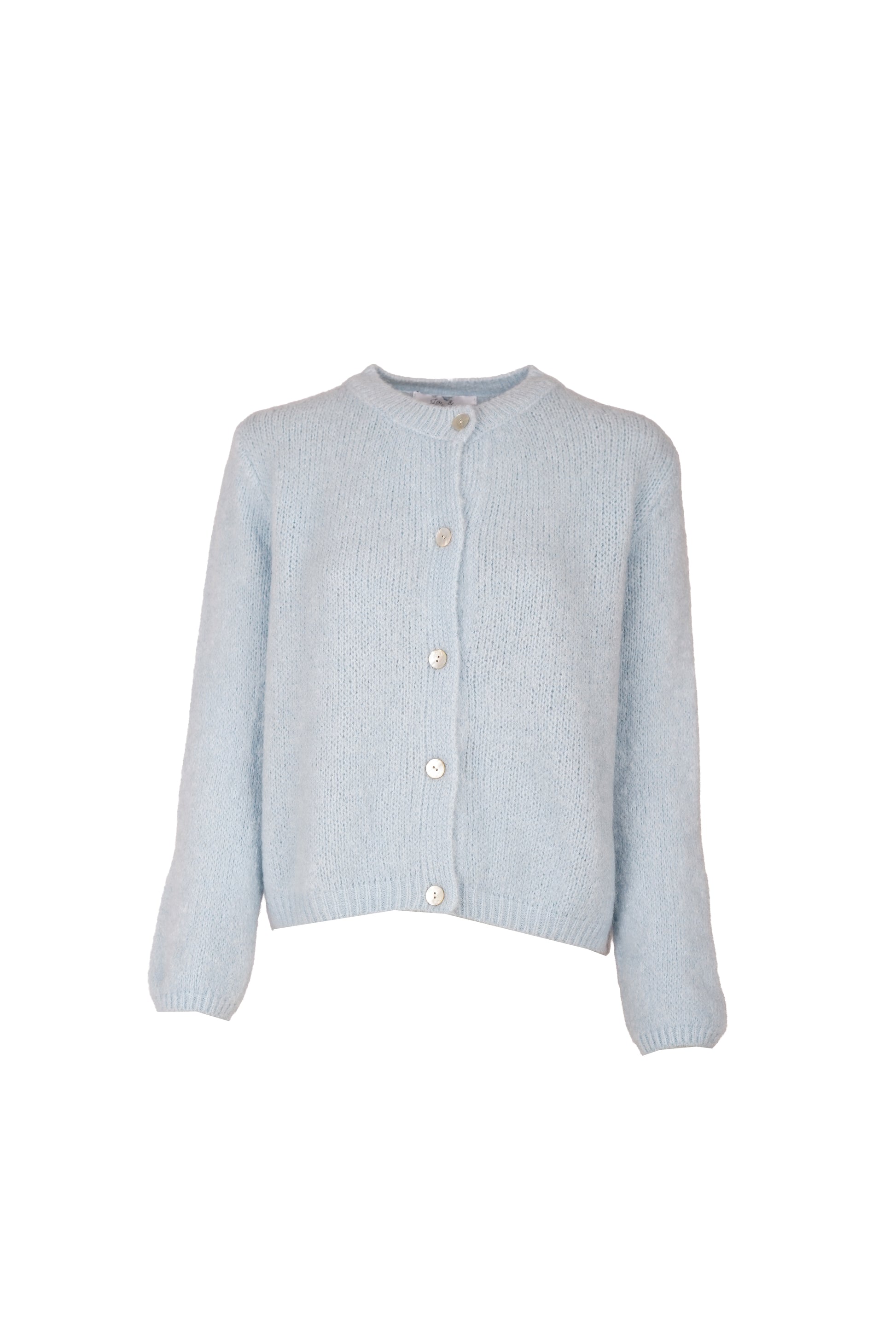 Beatrice Cardigan With Buttons Pastel Blue-7