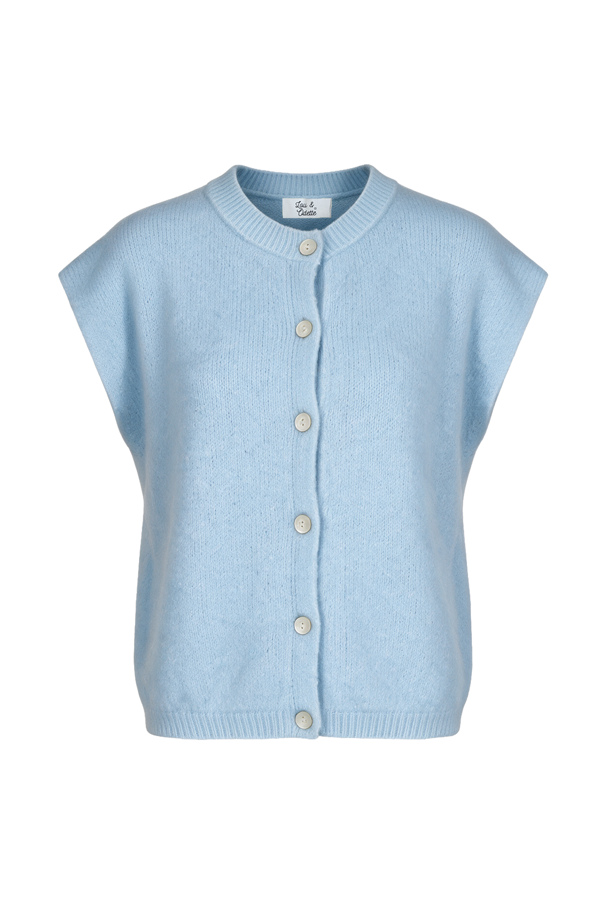 Bea Cardigan Sleeveless Pastel Blue-7