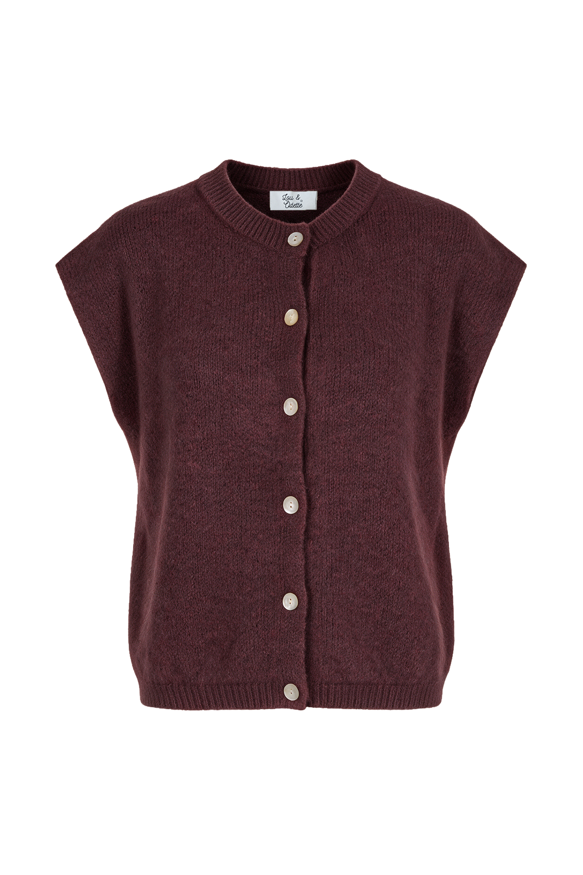 Bea Cardigan Sleeveless Chocolate-zoom-7