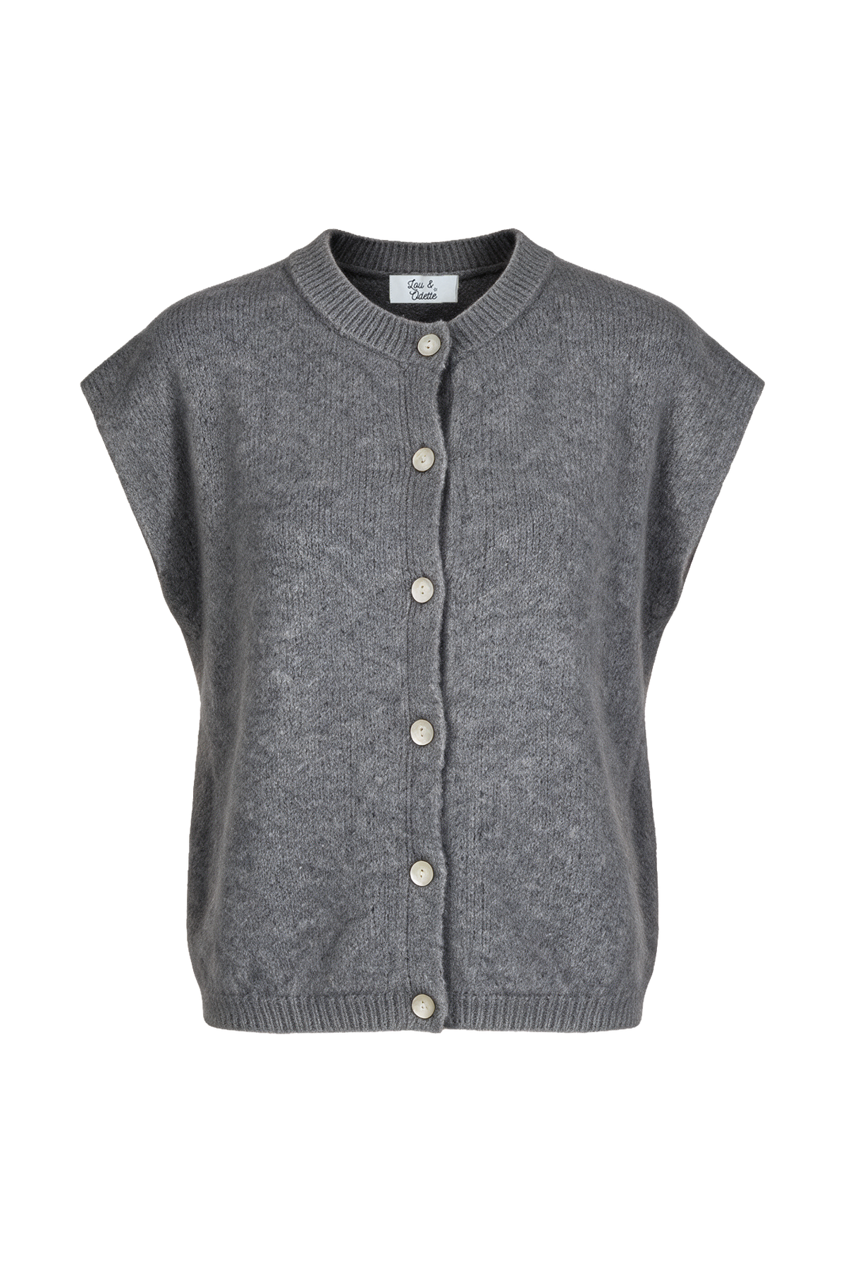Bea Cardigan Sleeveless Grey-zoom-8