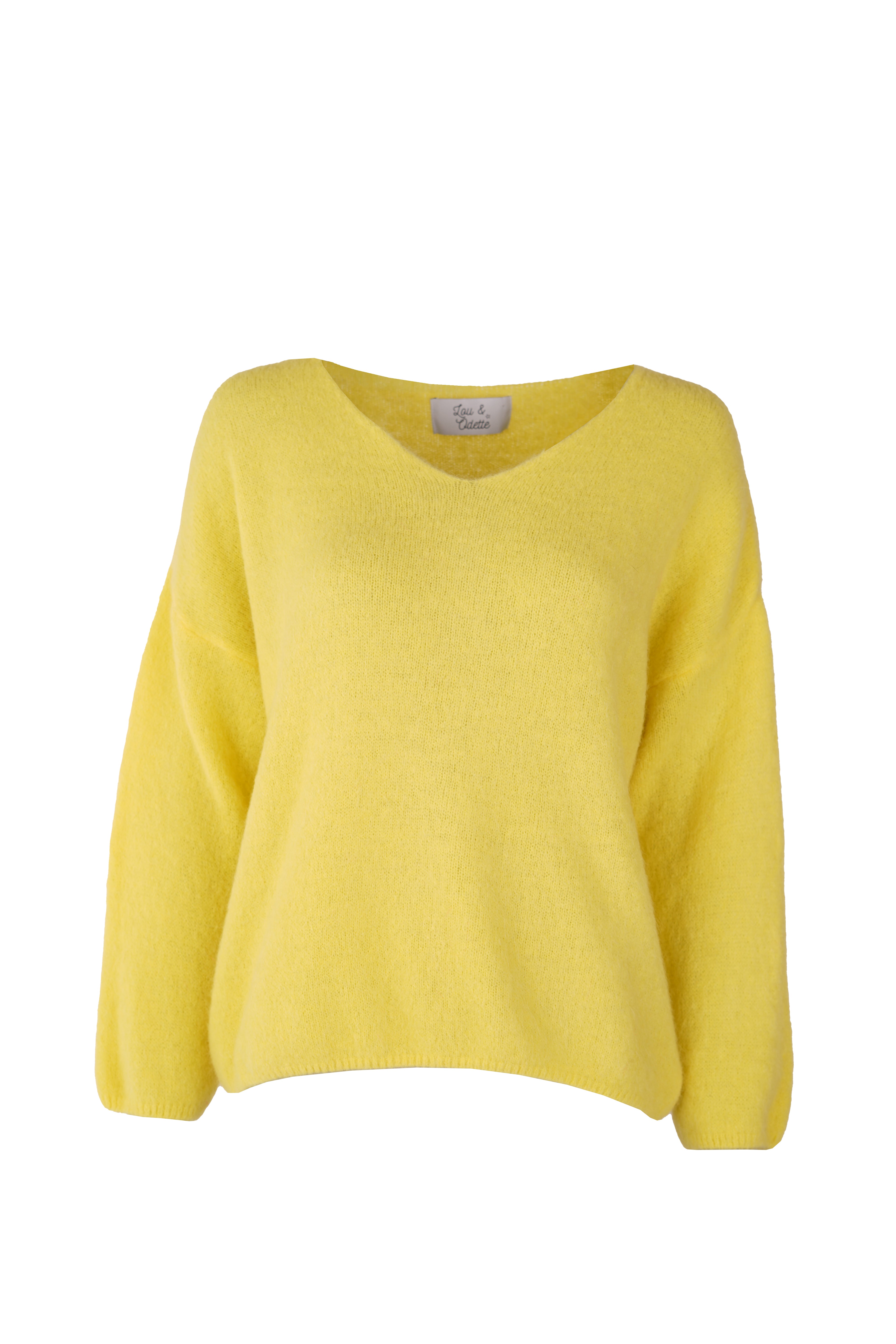 Bibi Pullover V-Neck Yellow-zoom-10