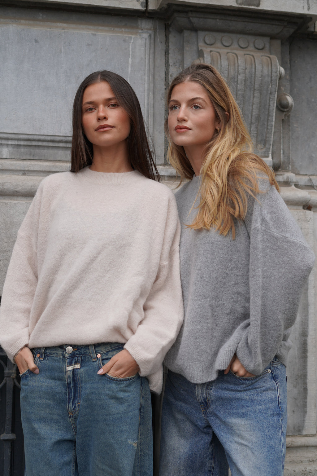 Caro Crew Neck Pullover Grey