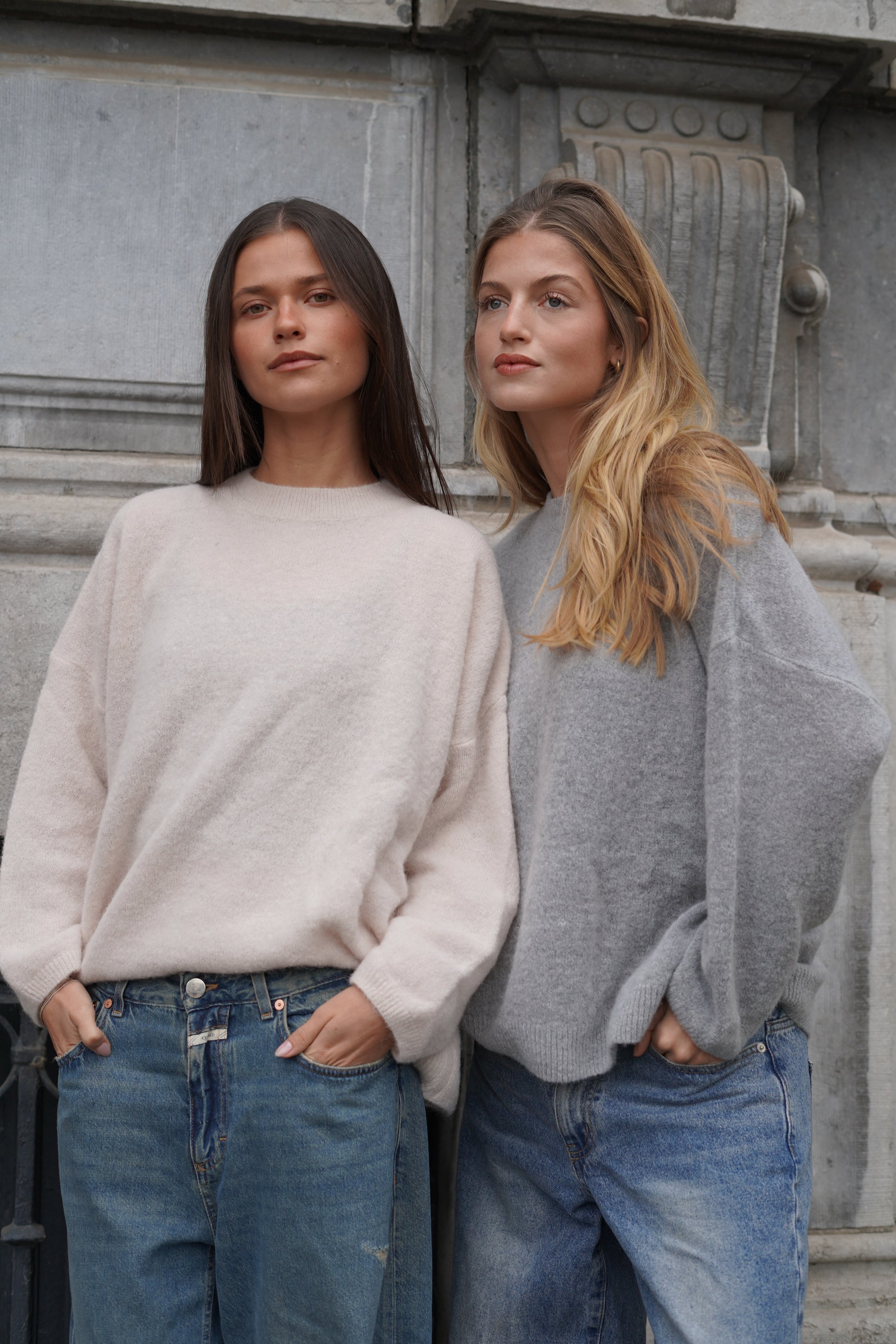 Caro Crew Neck Pullover Sand-2