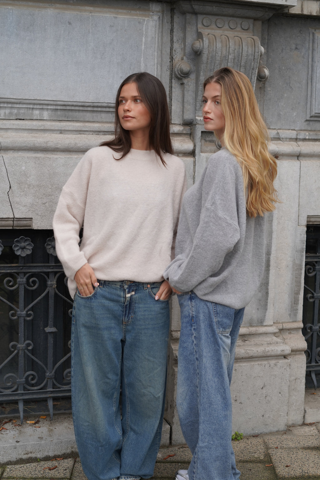 Caro Crew Neck Pullover Grey
