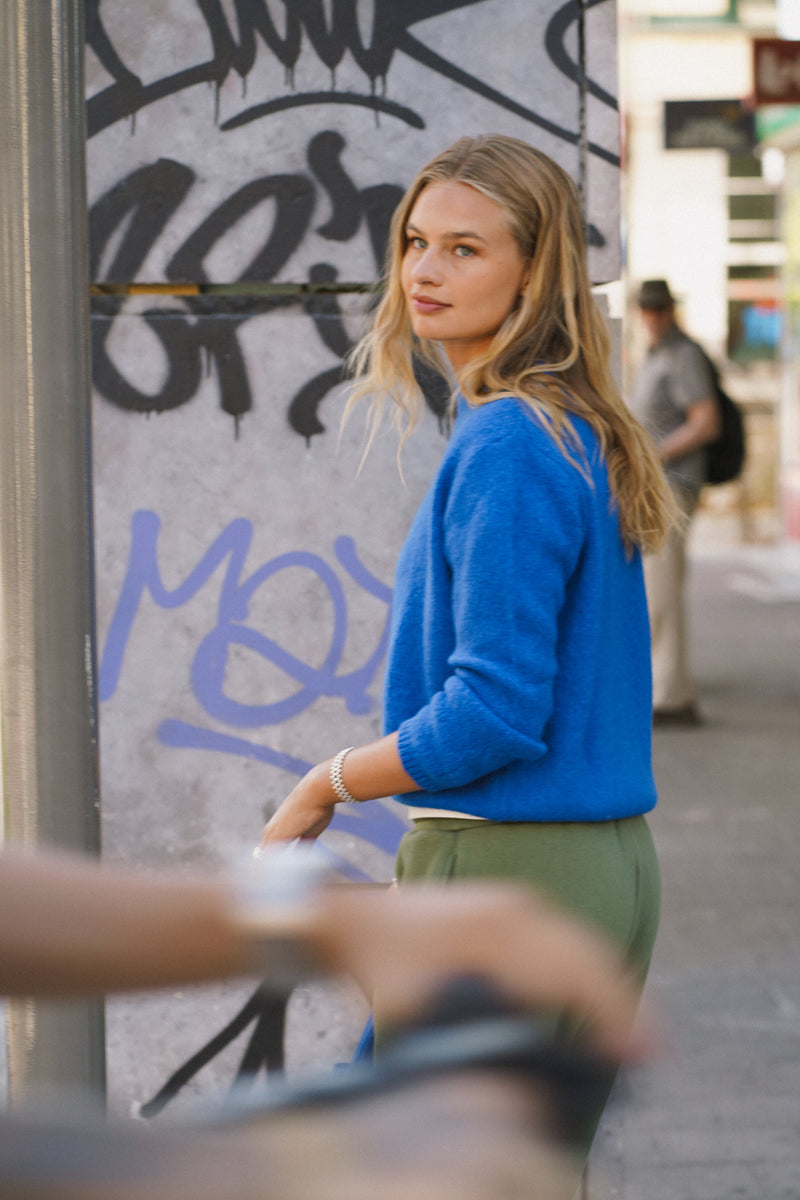 Sue Pullover Crew Neck Cobalt-zoom-