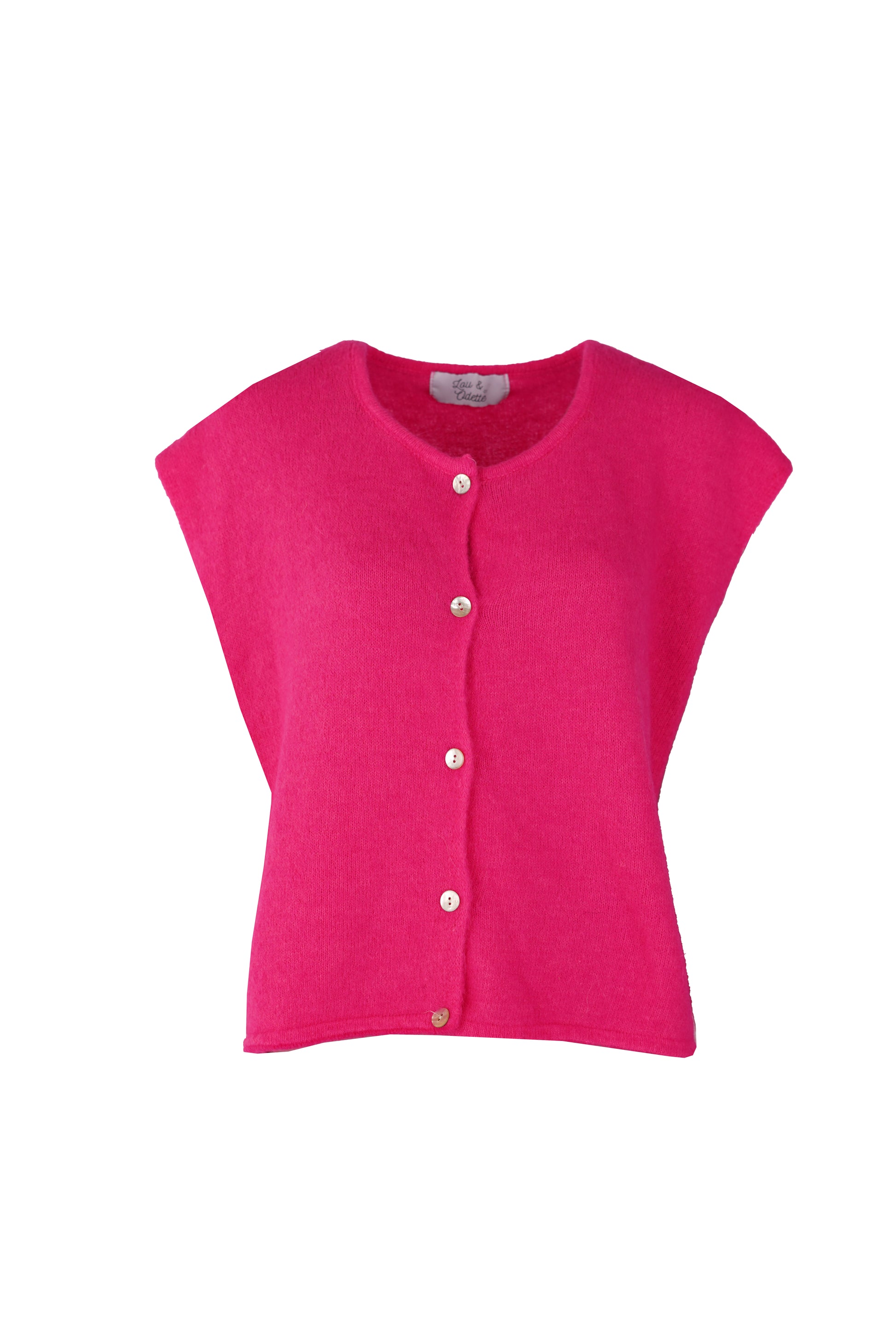 Demi Sleeveless Round Neck Neon Pink-7