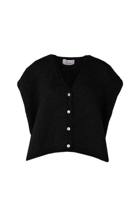 Elli Sleeveless V-Neck Black-6