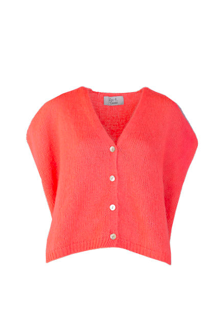 Elli Sleeveless V-Neck Coral-5