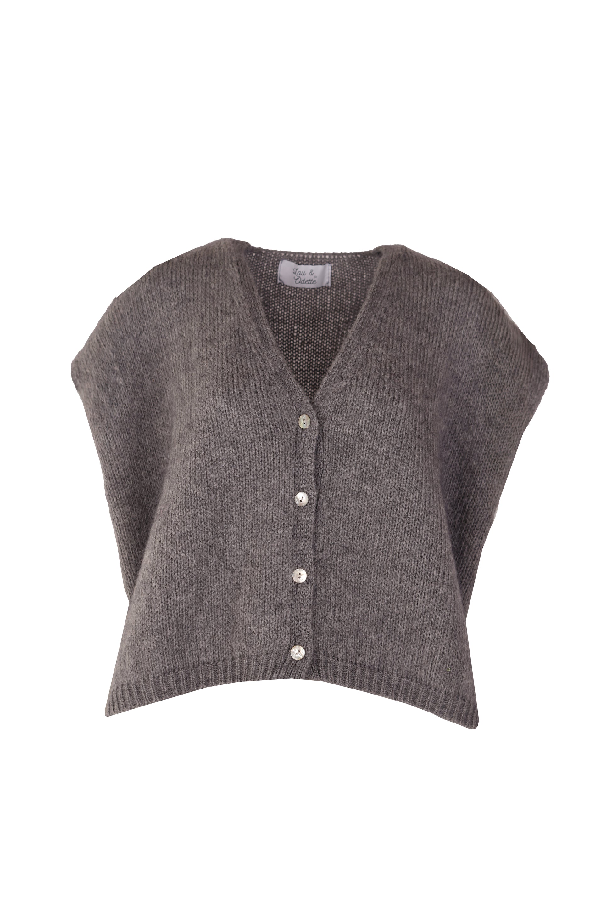 Elli Sleeveless V-Neck Grey-5
