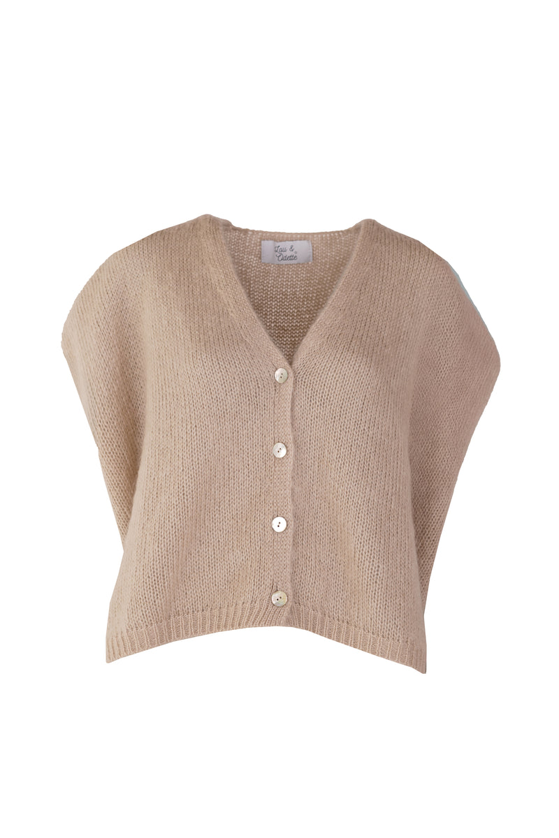 Elli Sleeveless V-Neck Sand-zoom-