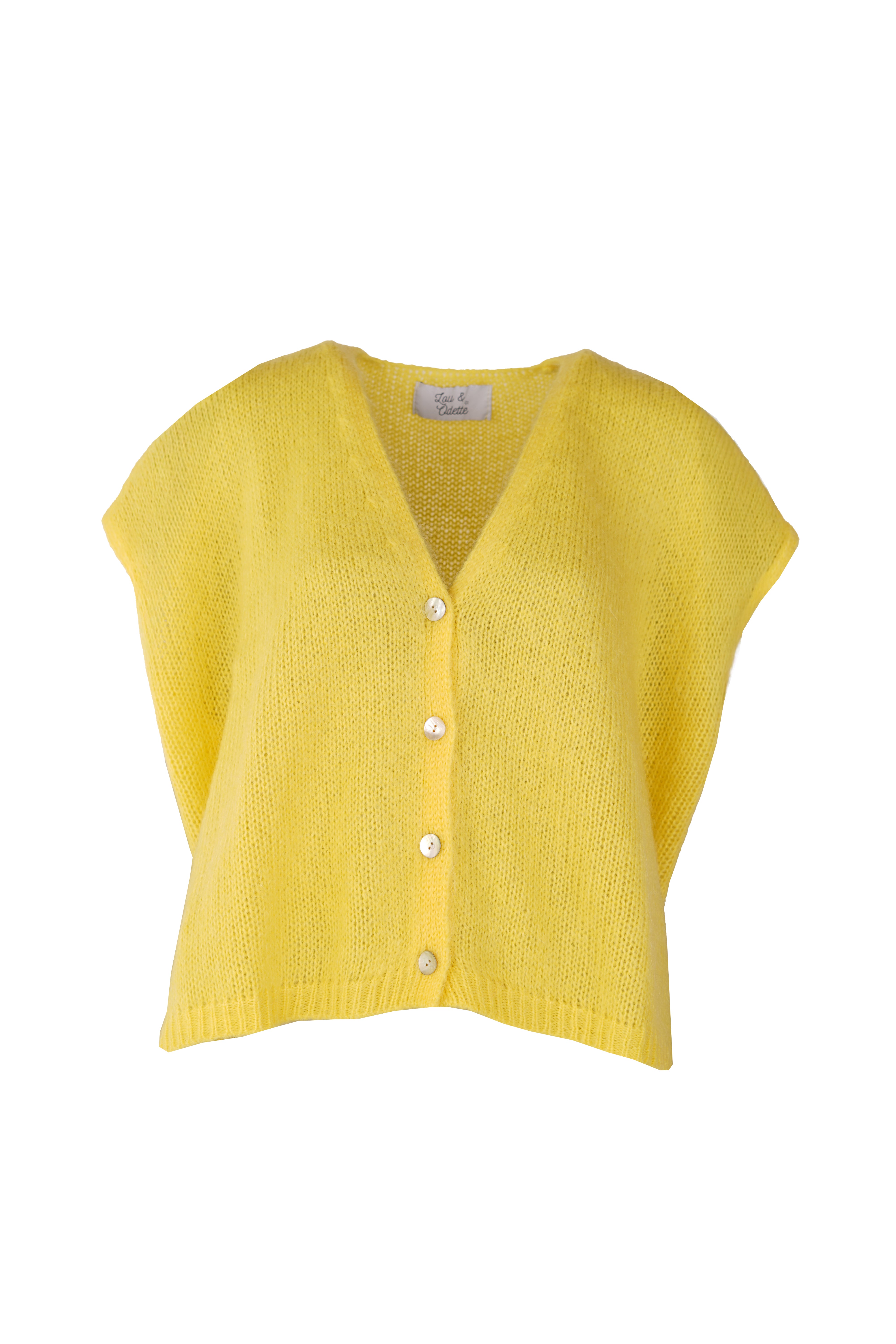 Elli Sleeveless V-Neck Yellow-zoom-8