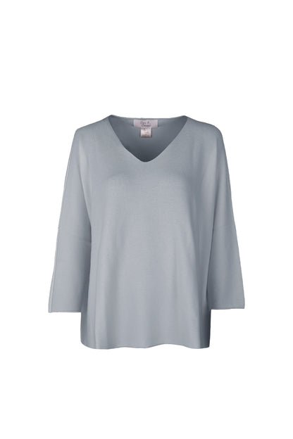 Laura V-Neck Pull Grey