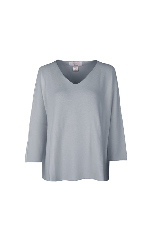 Laura V-Neck Pull Grey