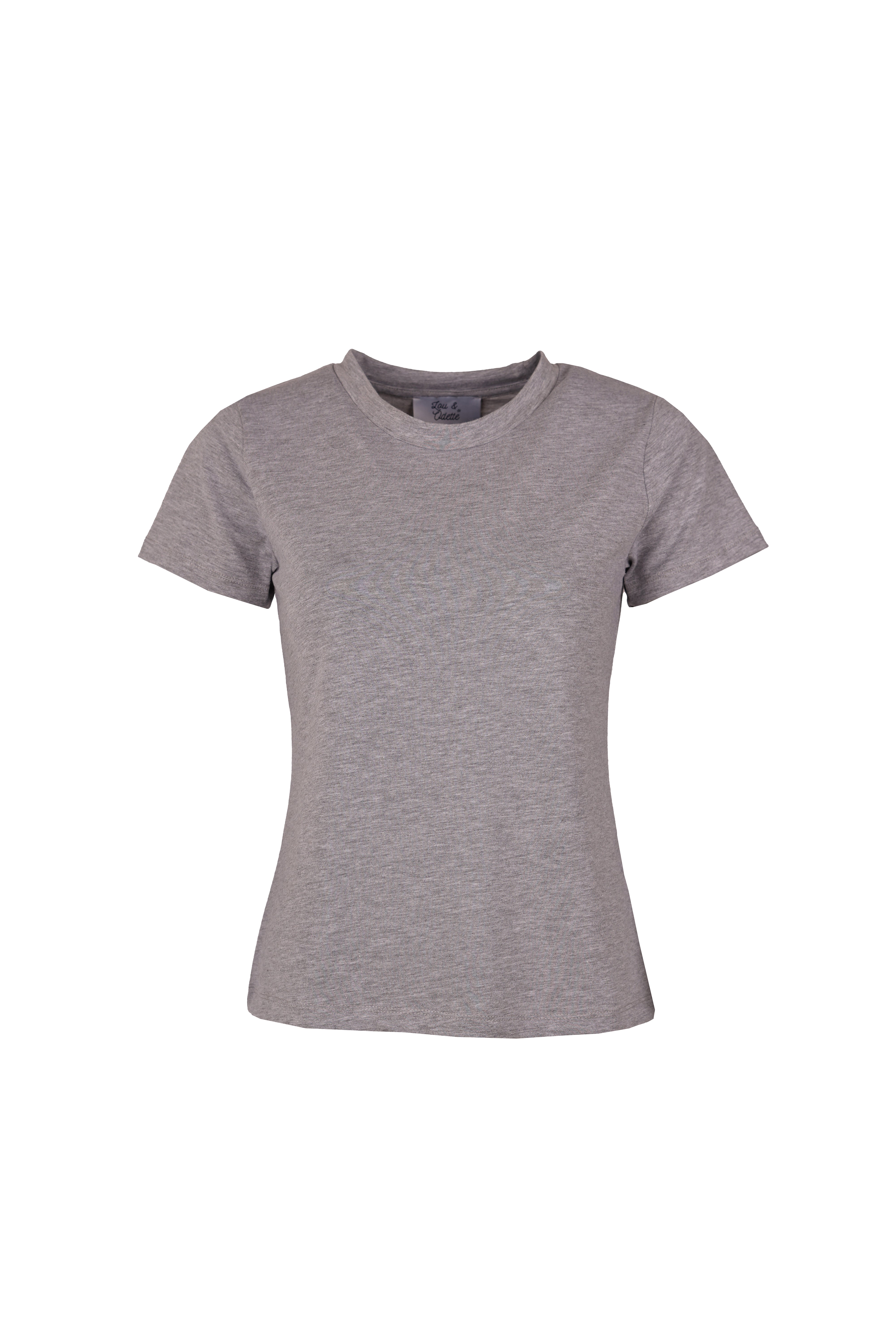 Hanna T-Shirt Round Neck Grey-zoom-5