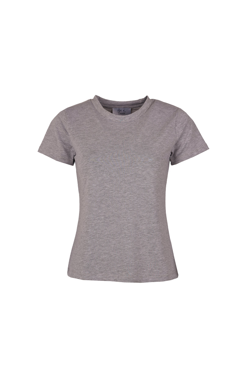 Hanna T-Shirt Round Neck Grey-zoom-