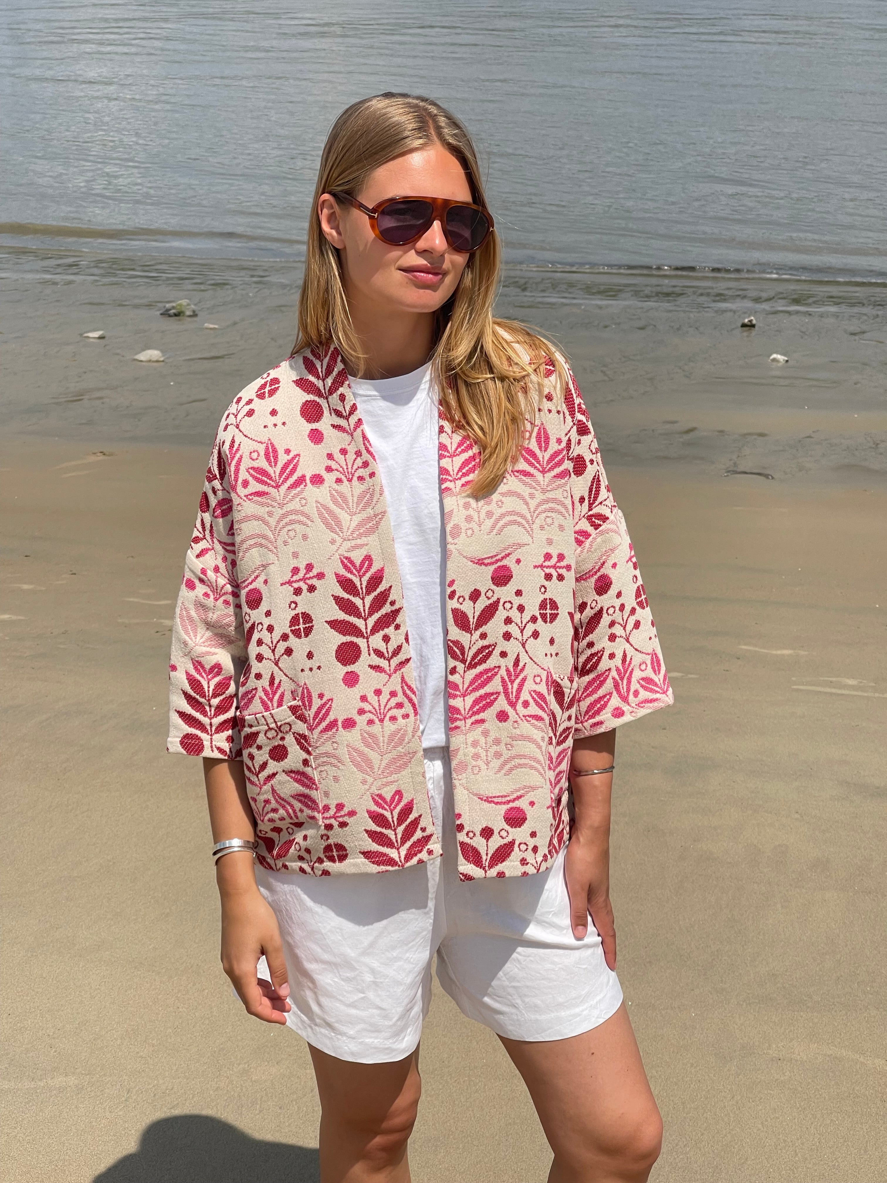 Lily Jacquard Kimono Pink-zoom-5