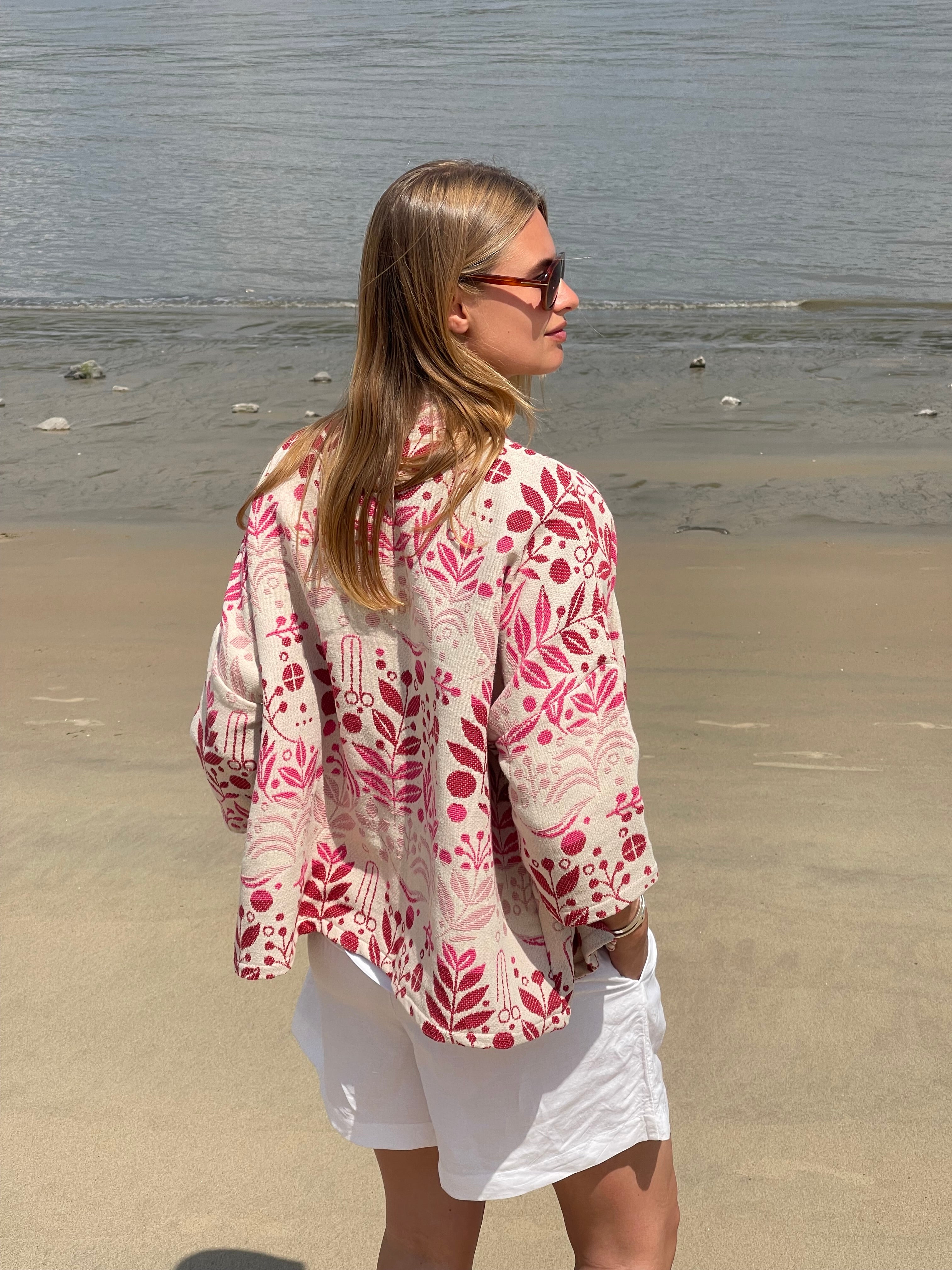 Lily Jacquard Kimono Pink-zoom-6