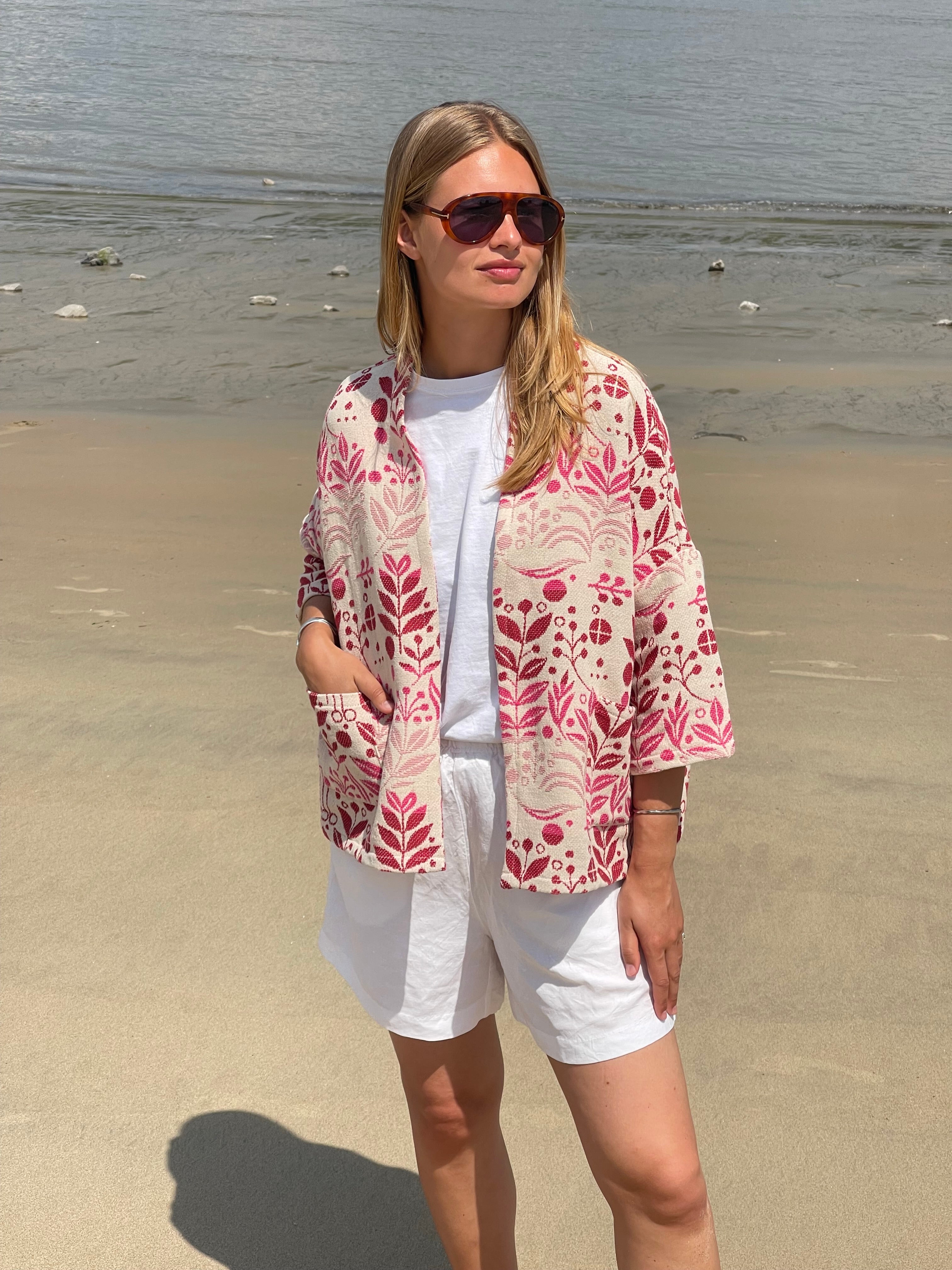 Lily Jacquard Kimono Pink-zoom-9