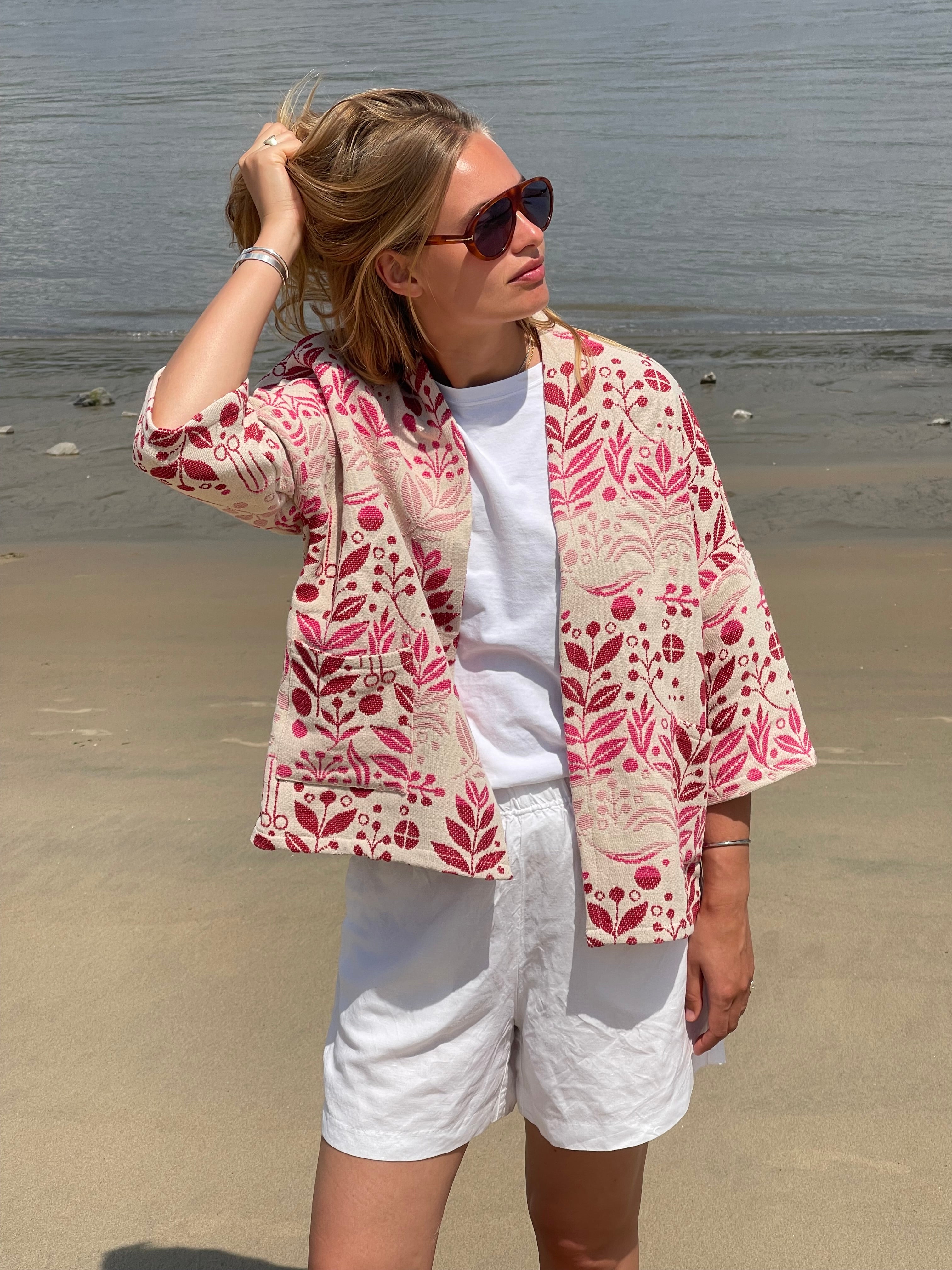 Lily Jacquard Kimono Pink-zoom-10