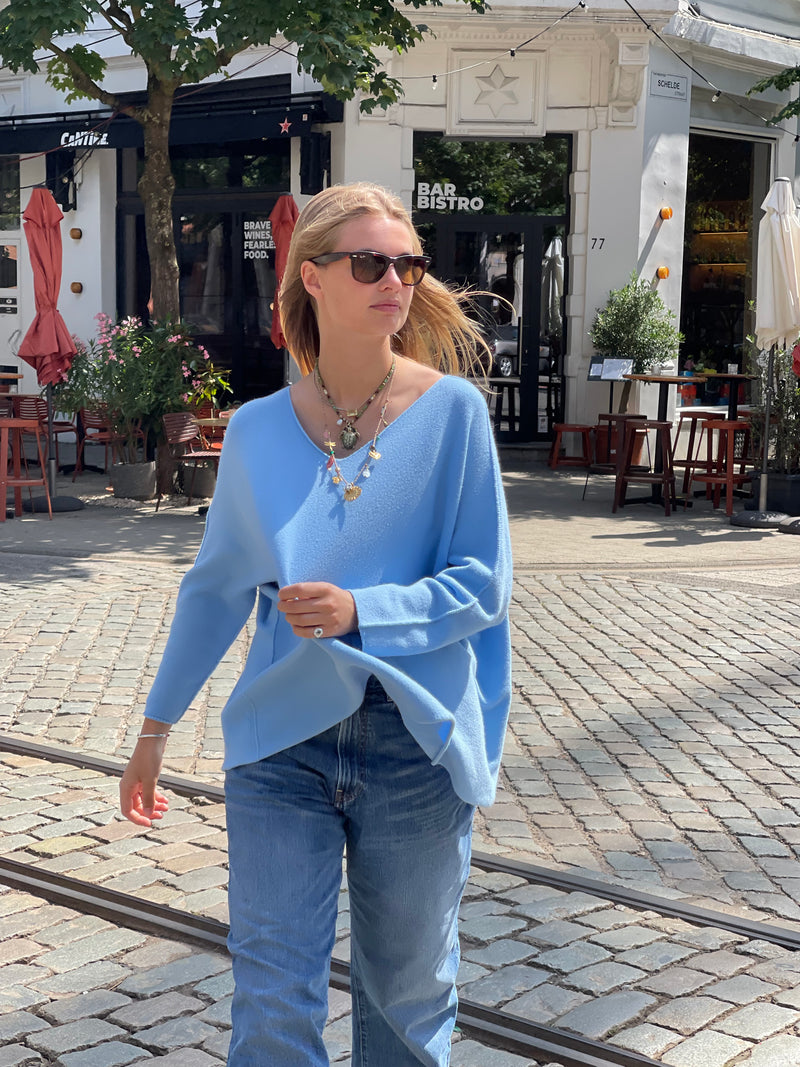 Laura V-Neck Pull Jeans-zoom-