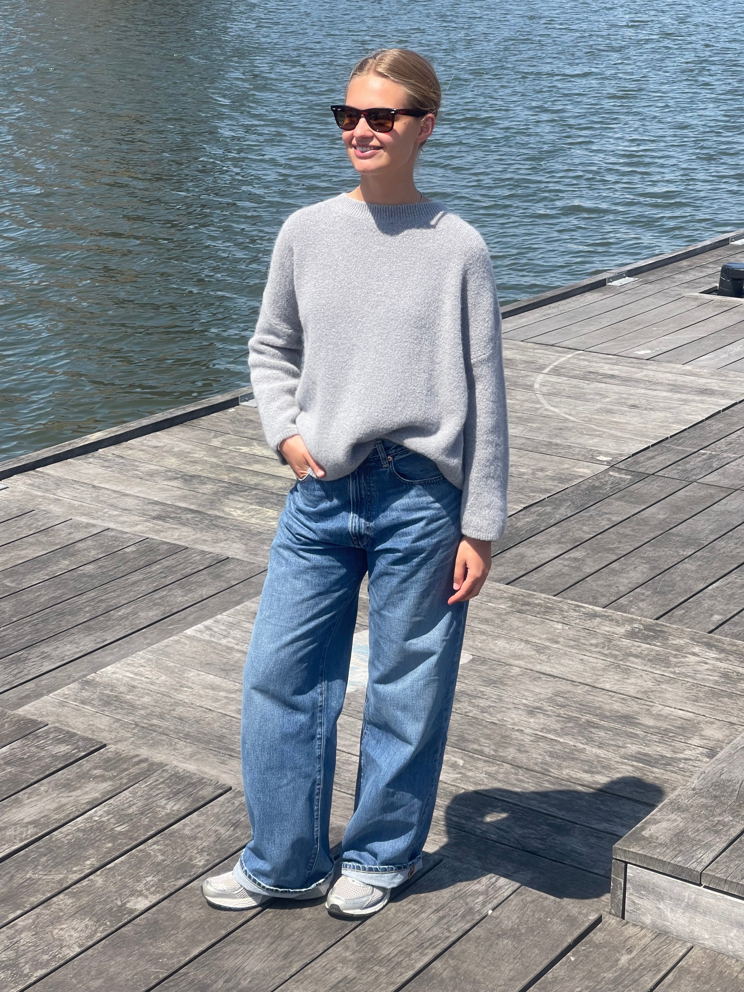 Caro Crew Neck Pullover Grey-zoom-6