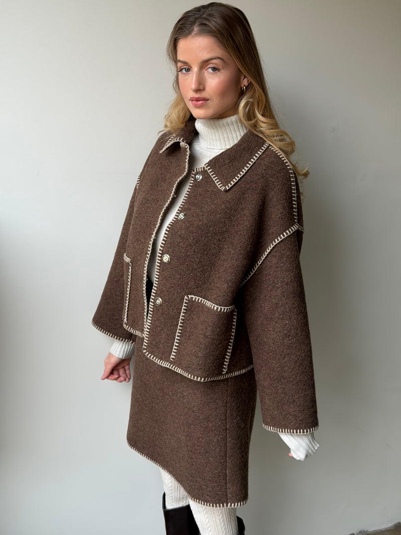 Julie Jacket Collar Brown-zoom-
