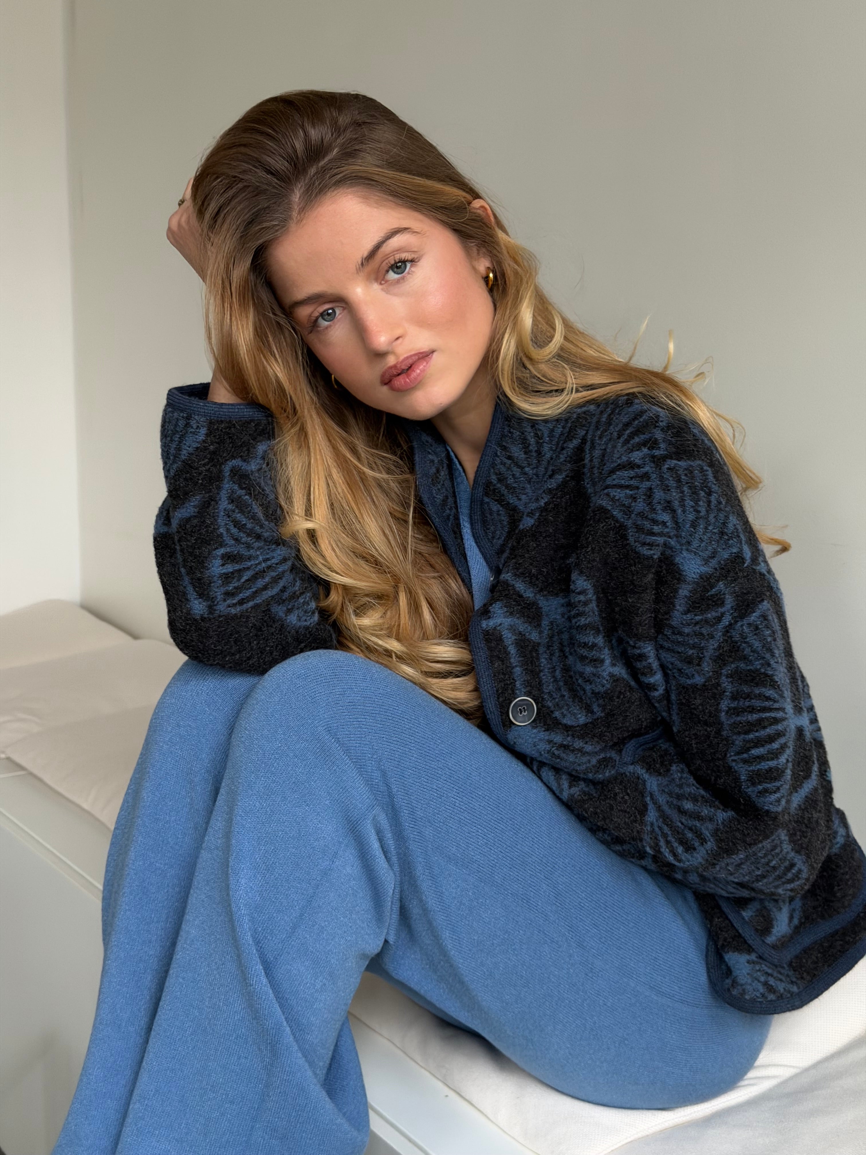 Audrey Jacket Grey / Blue