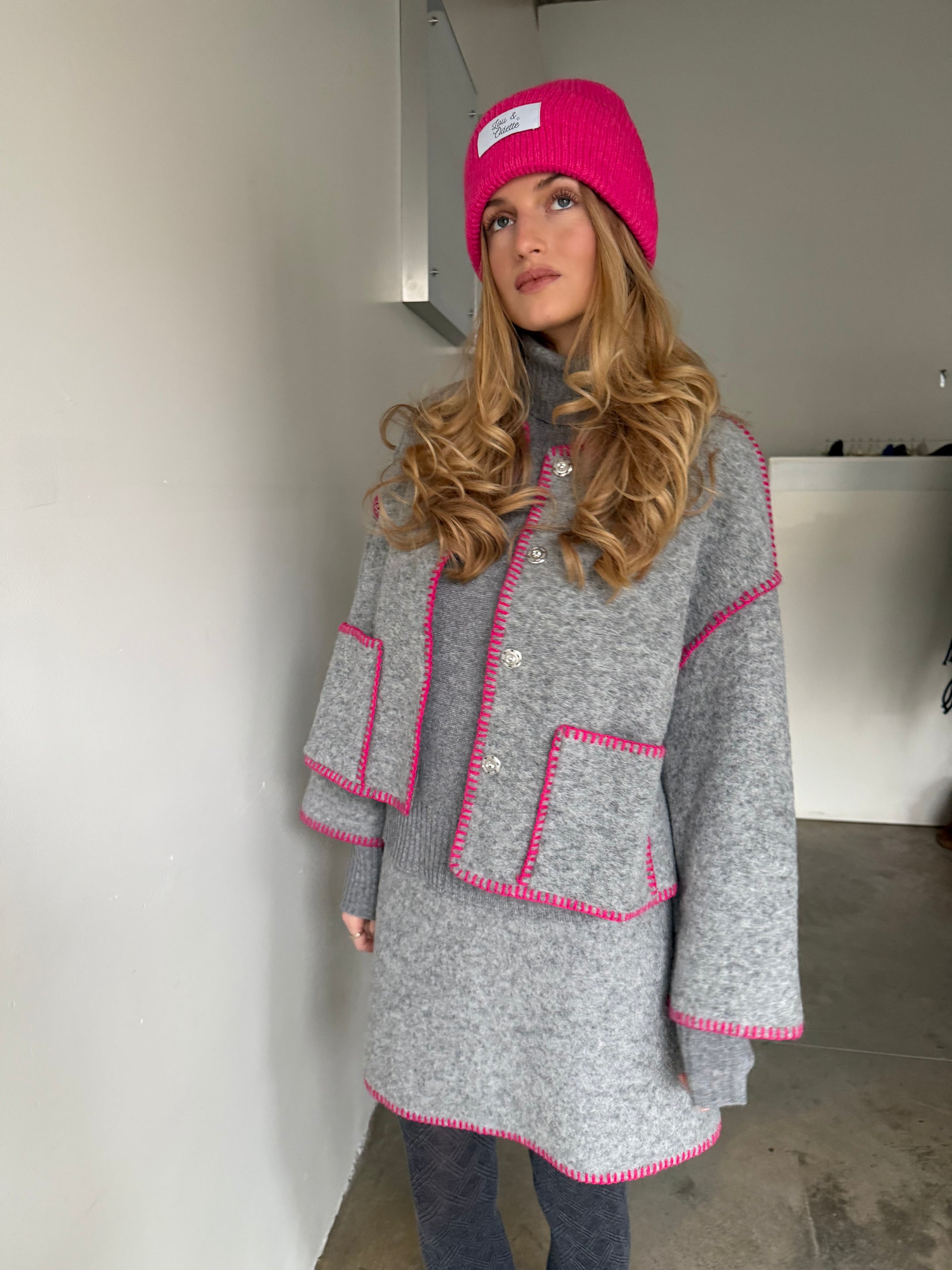 Julie Jacket Collar Grey-4