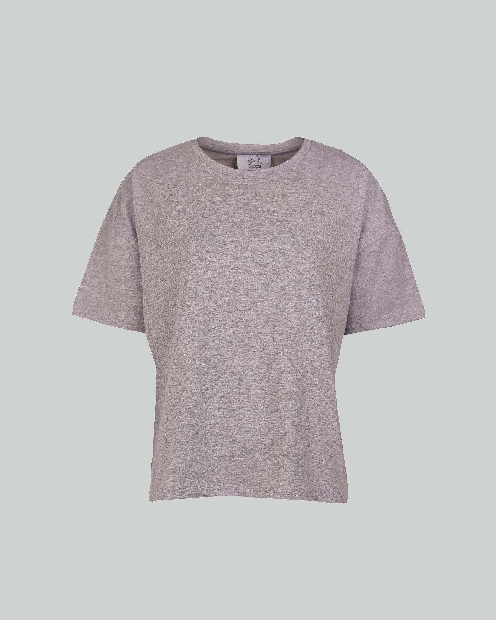 Isabelle T-Shirt Round Neck Oversized Grey-zoom-1