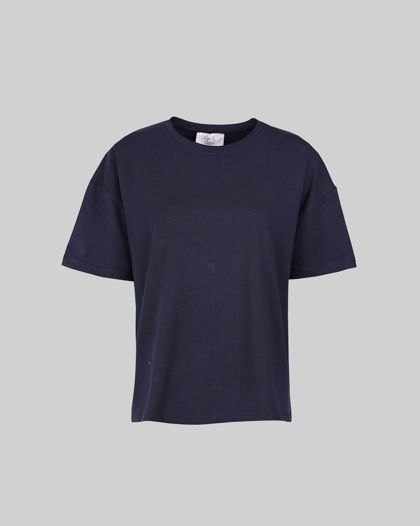 Isabelle T-Shirt Round Neck Oversized Navy-1